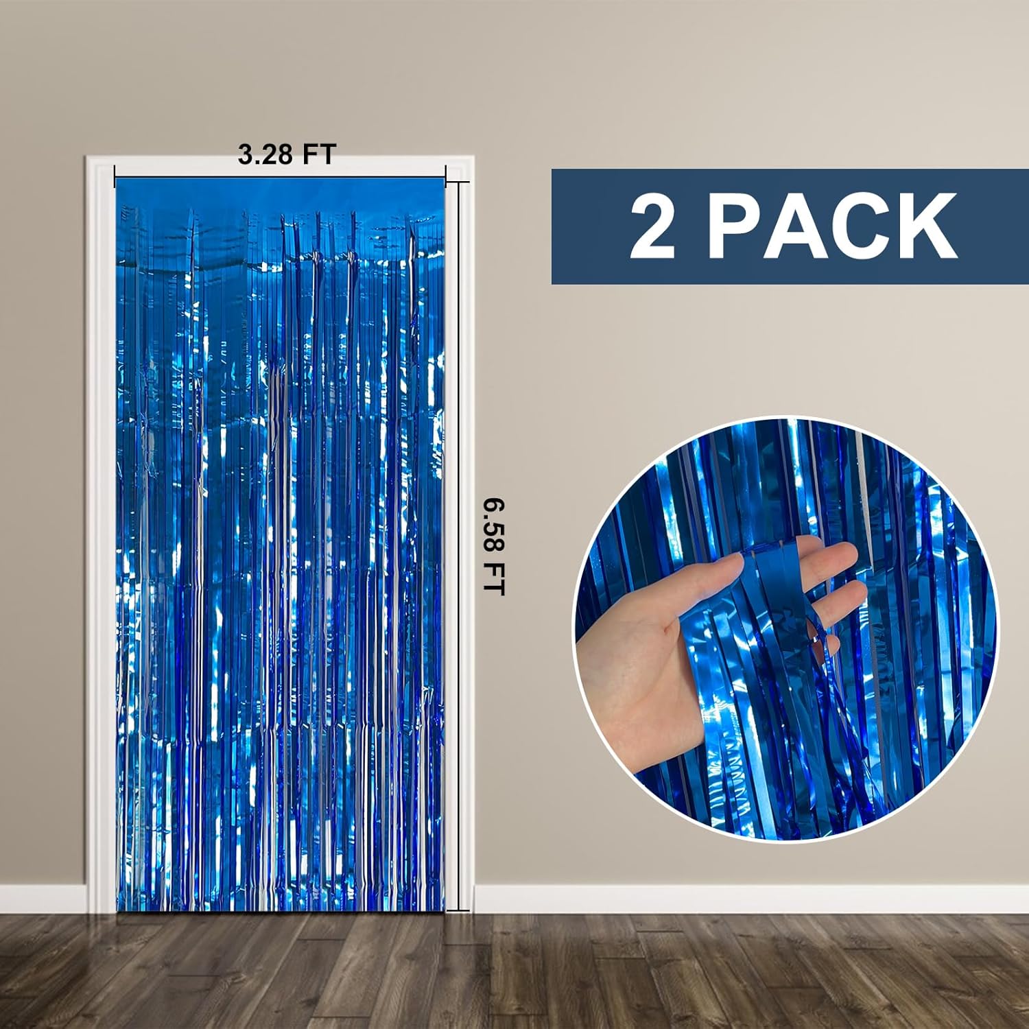 Ocean Party Blue Decor Curtain Set for Photo Booths