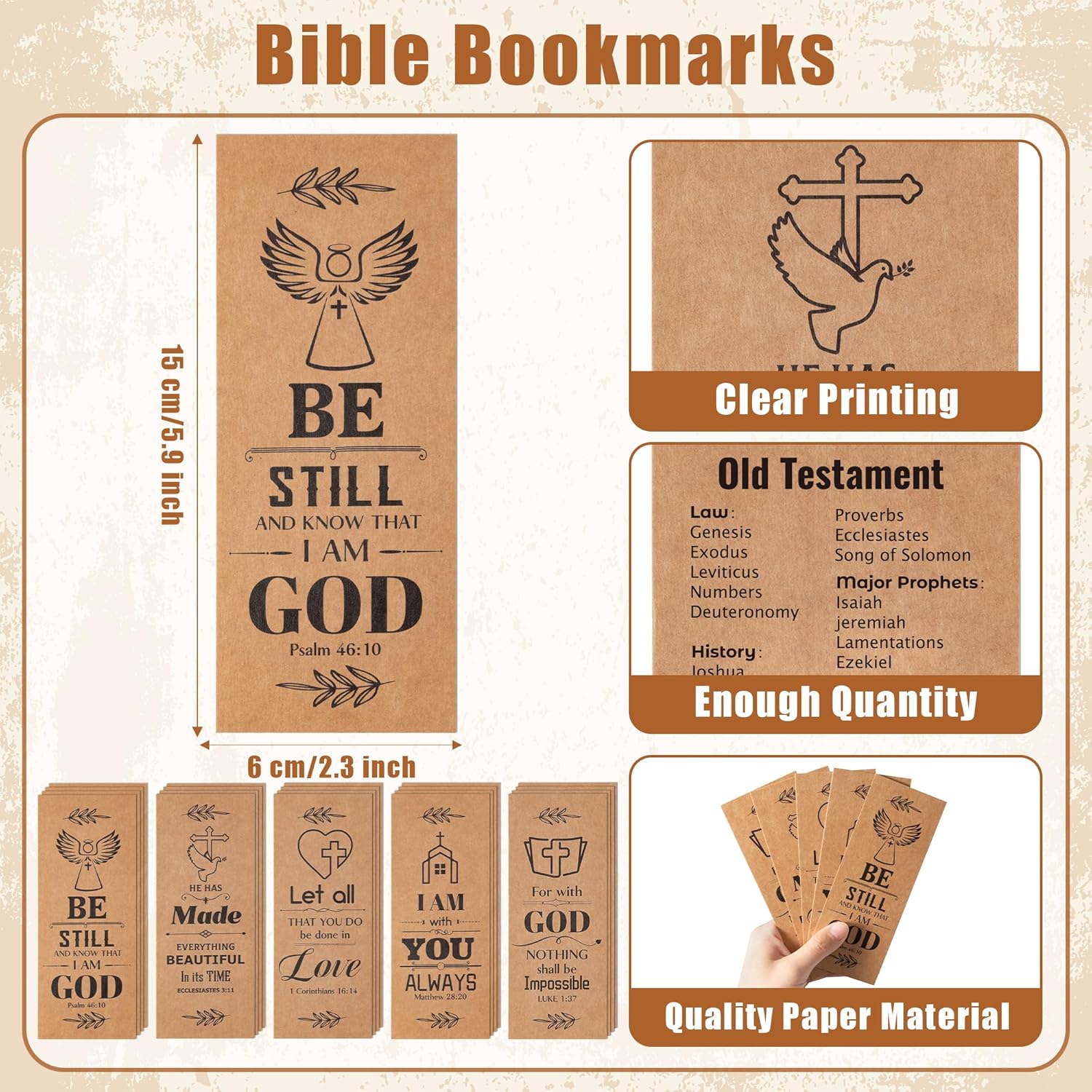 Haooryx Christian Bible Pen Bookmark Set 20 Pieces