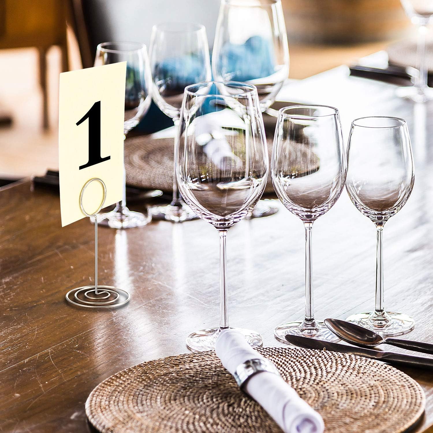 TecUnite 24-Pack 335 Inch Table Number Holder