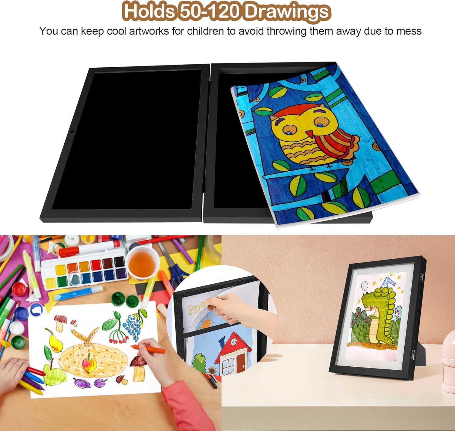 UBeesize Kids Art Frame for A4 Artwork Display