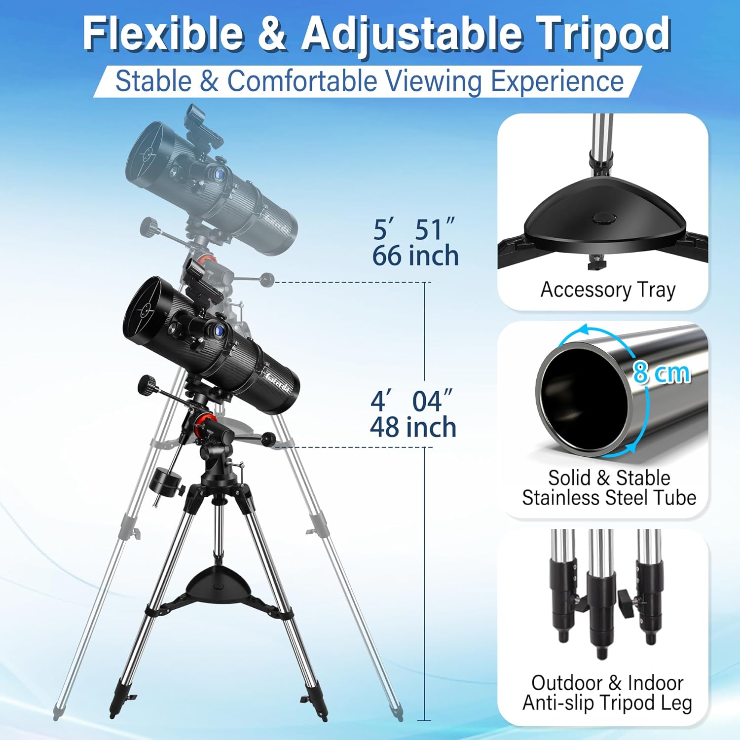 Gaterda 150mm Reflector Telescope for Astronomy