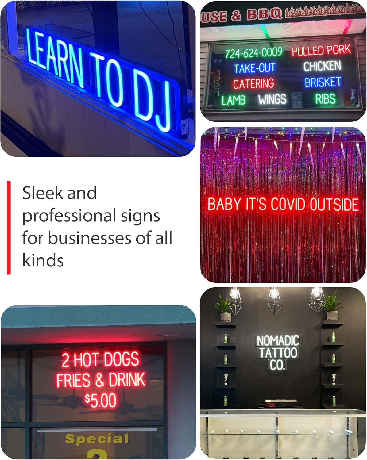 SpellBrite Photo Booth Sign for Businesses with Neon Look