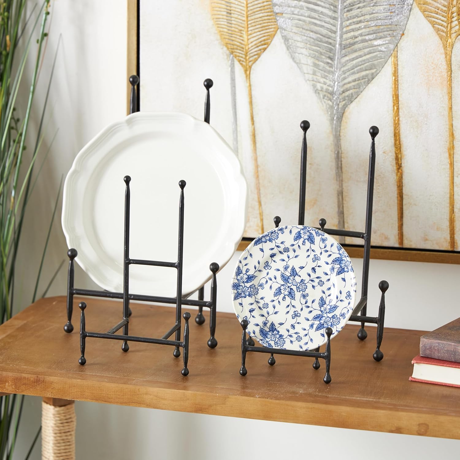 Deco 79 Modern Metal Rectangle Ball Easel 14 12 10 8 H Black