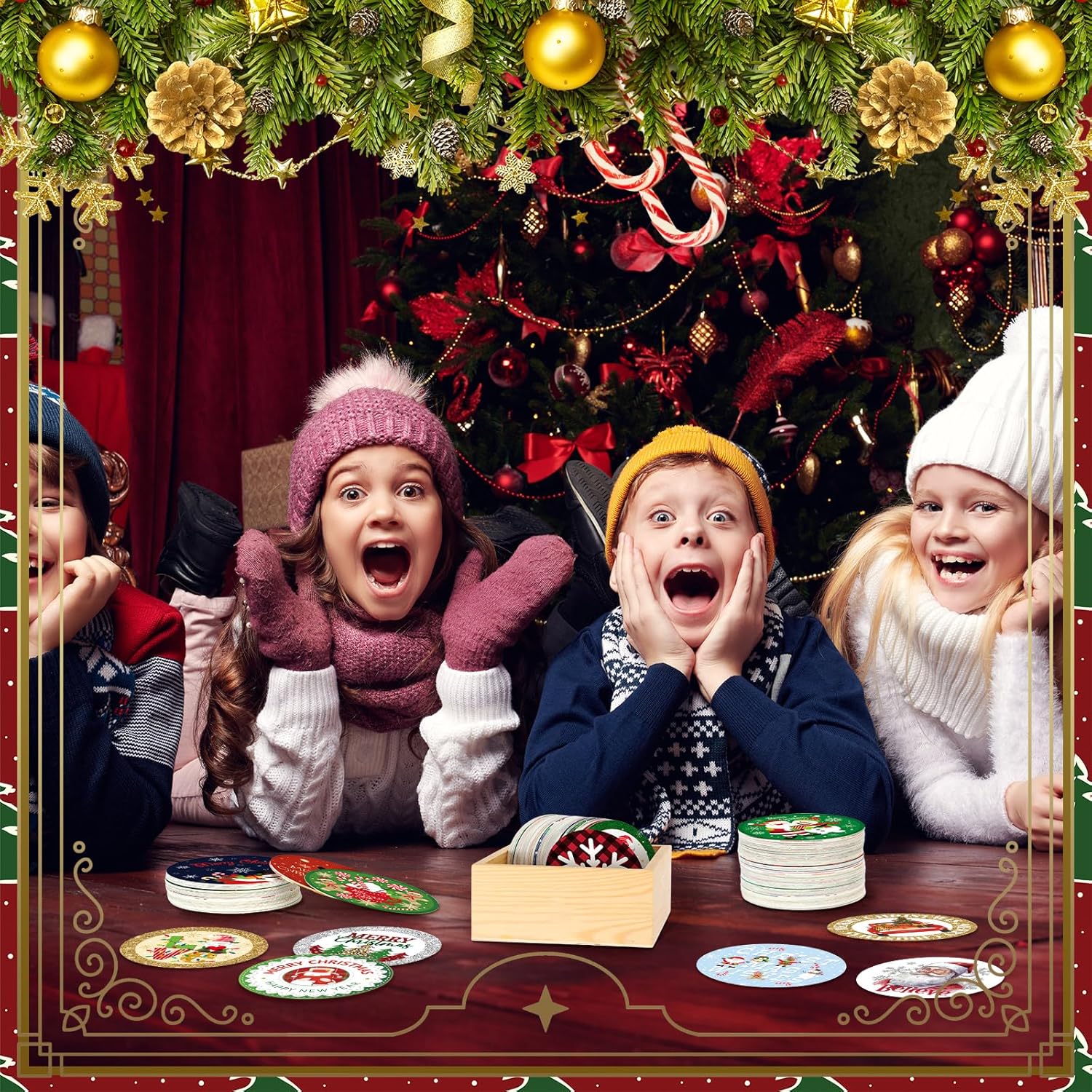Harloon 120 Pcs 3 Inch Christmas Cutouts with 60 Styles