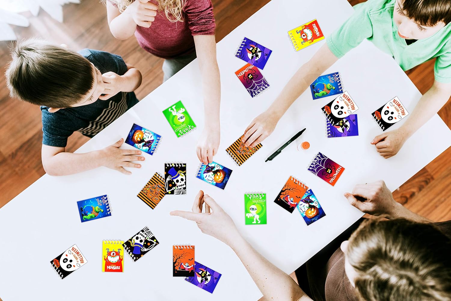 90shine 60PCS Halloween Notepads Party Favors for Kids
