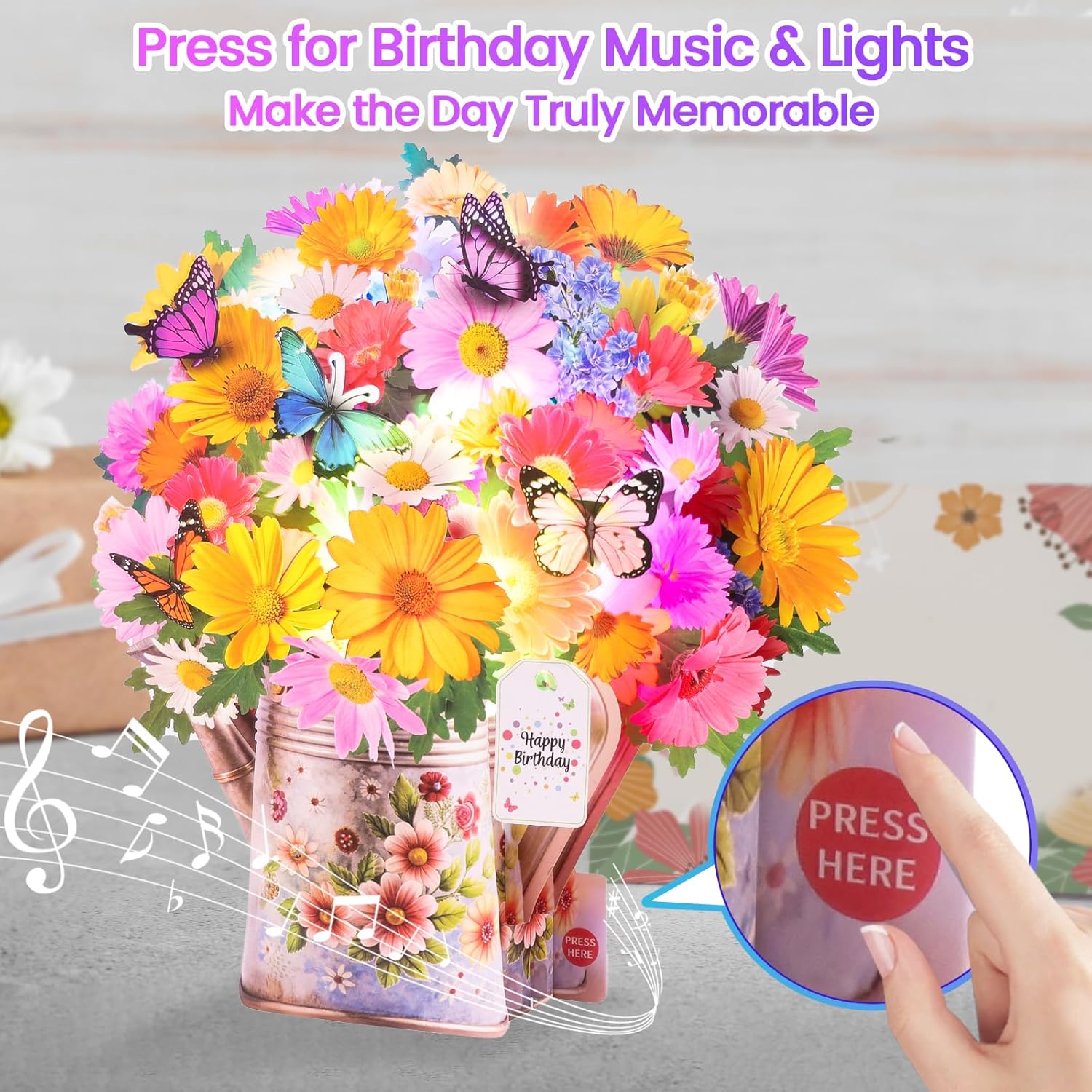 Pop Up Birthday Card with Music and Lights