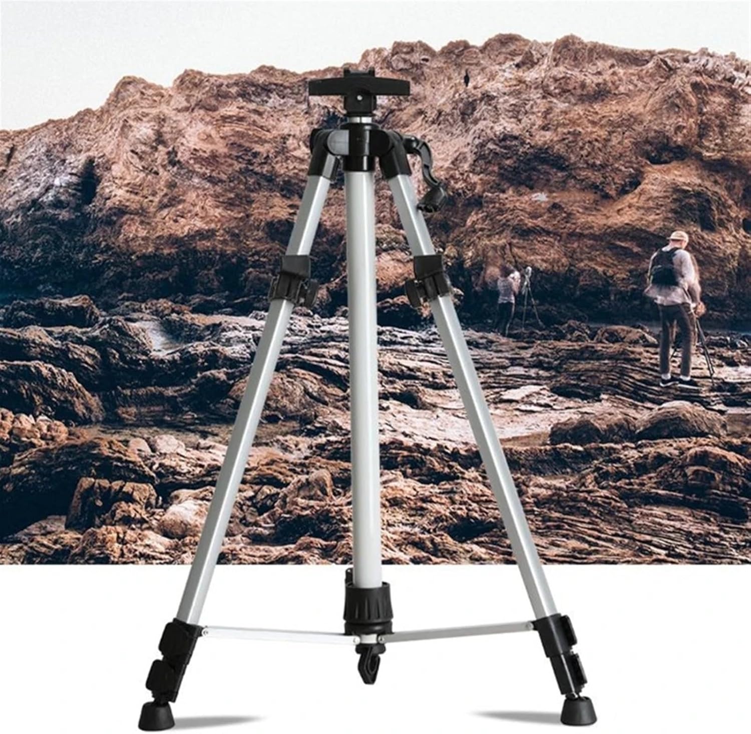 Adjustable Metal Painting Easel Stand with Tripod Red