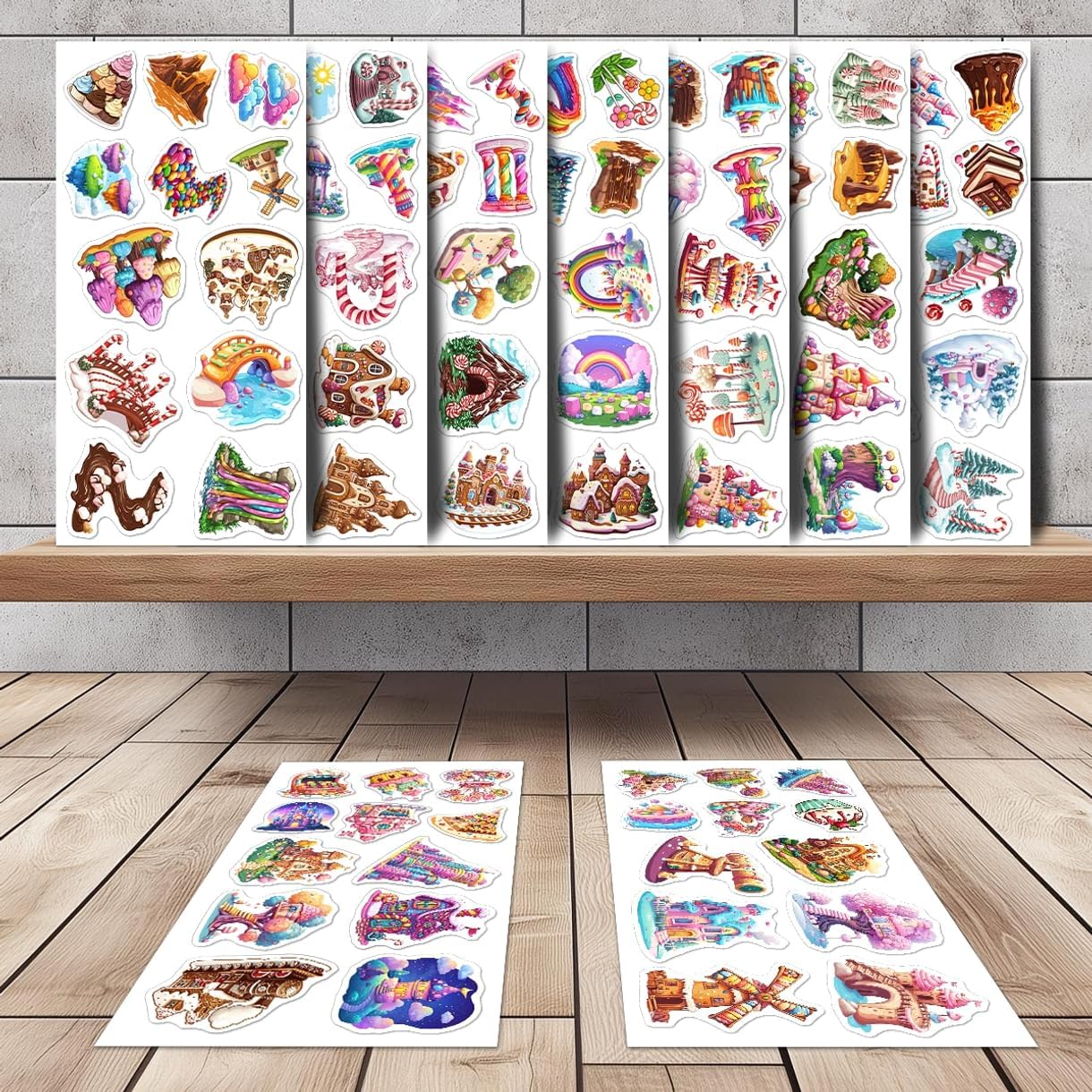 108 PCS Candyland Stickers for Kids Crafts and Party Favors