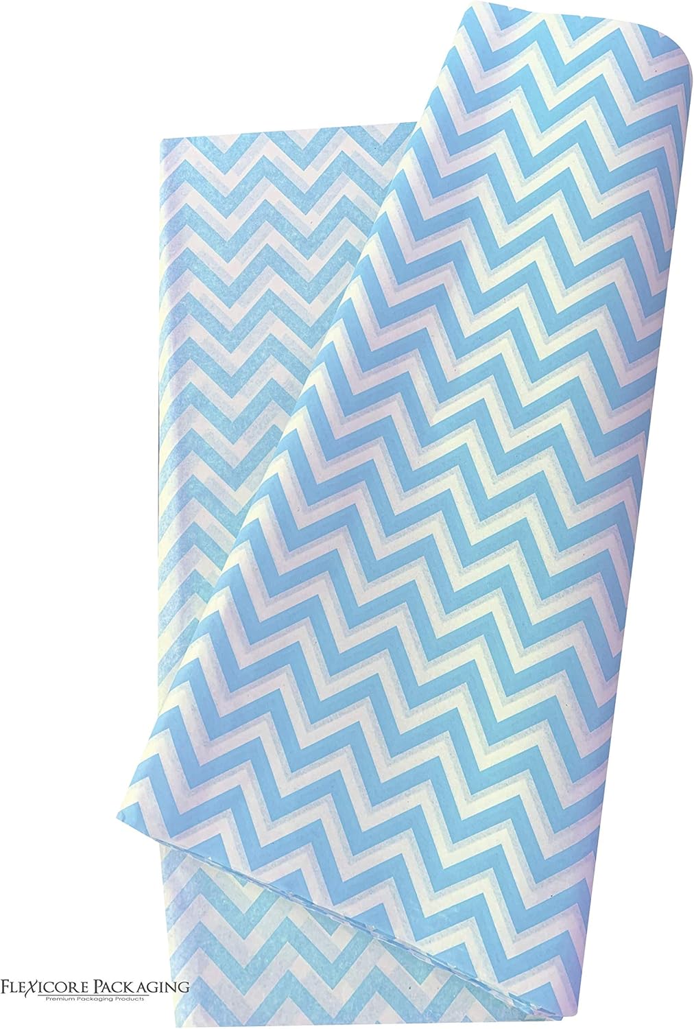 Flexicore Packaging Black Chevron Tissue Paper 15x20 Inch 10 Sheets