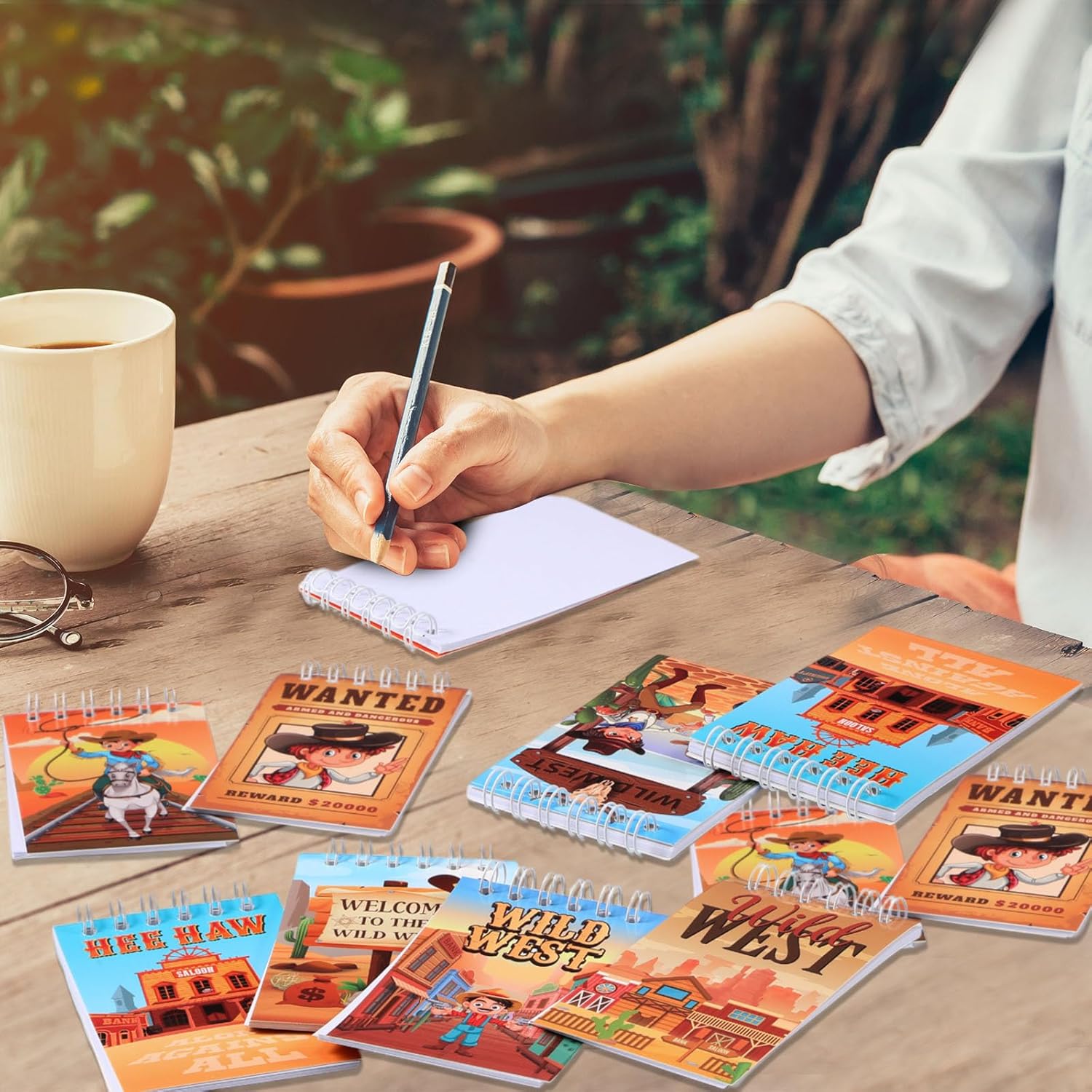 Faccito 24 Pcs Western Cowboy Mini Notepads