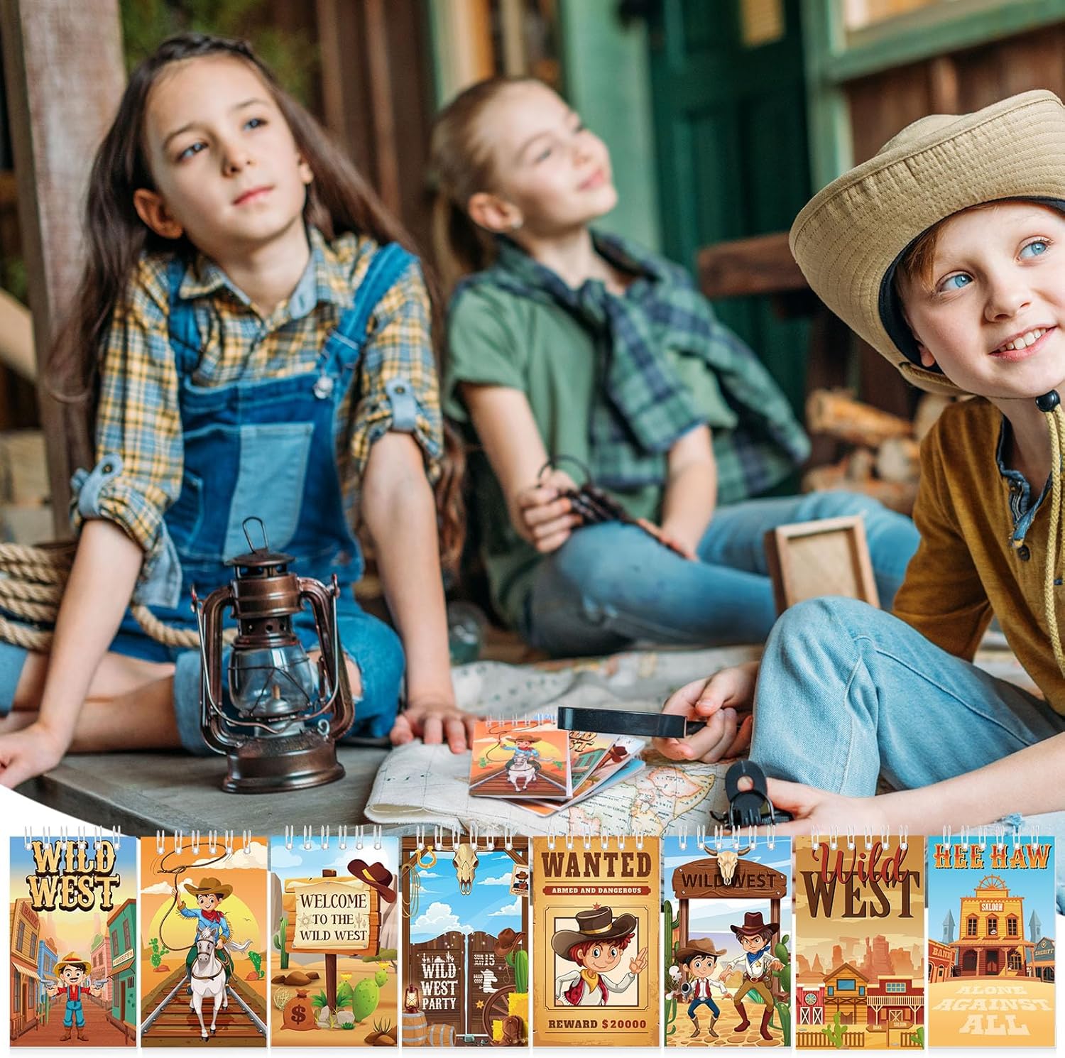 Faccito 24 Pcs Western Cowboy Mini Notepads