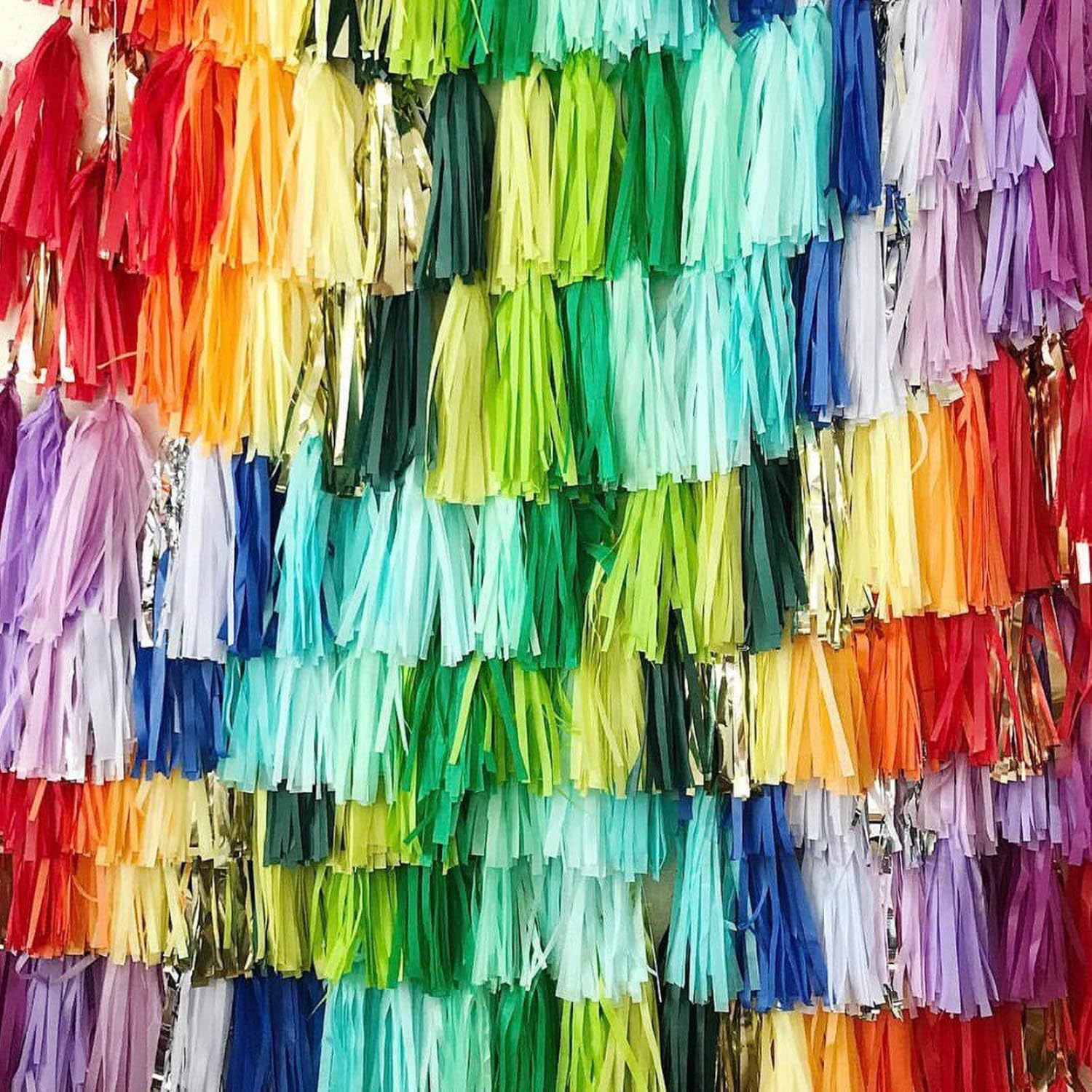 PartyWoo Crepe Paper Streamers 6 Rolls 492 Feet Blue Pastel Green and Lime