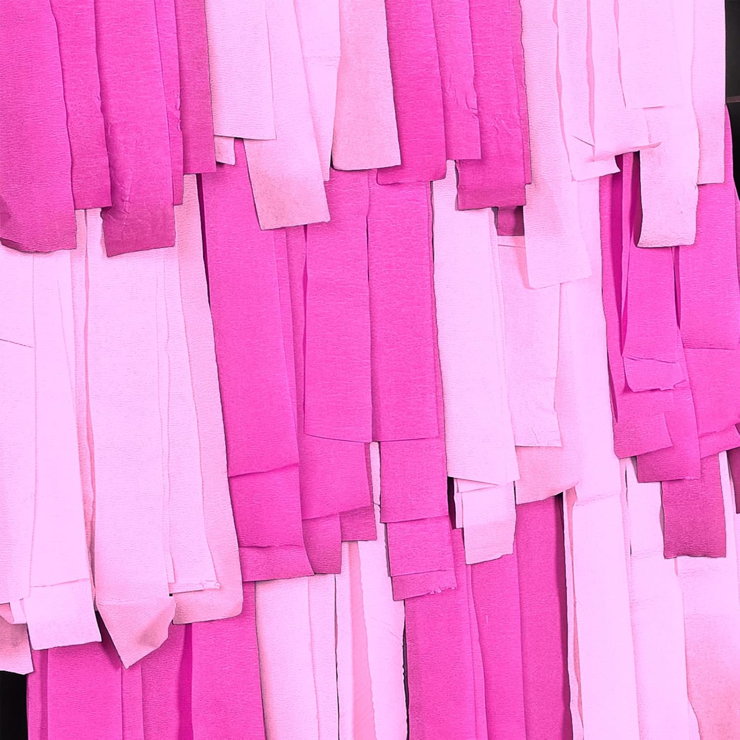 PartyWoo Crepe Paper Streamers 4 Rolls Hot Pink and Pink