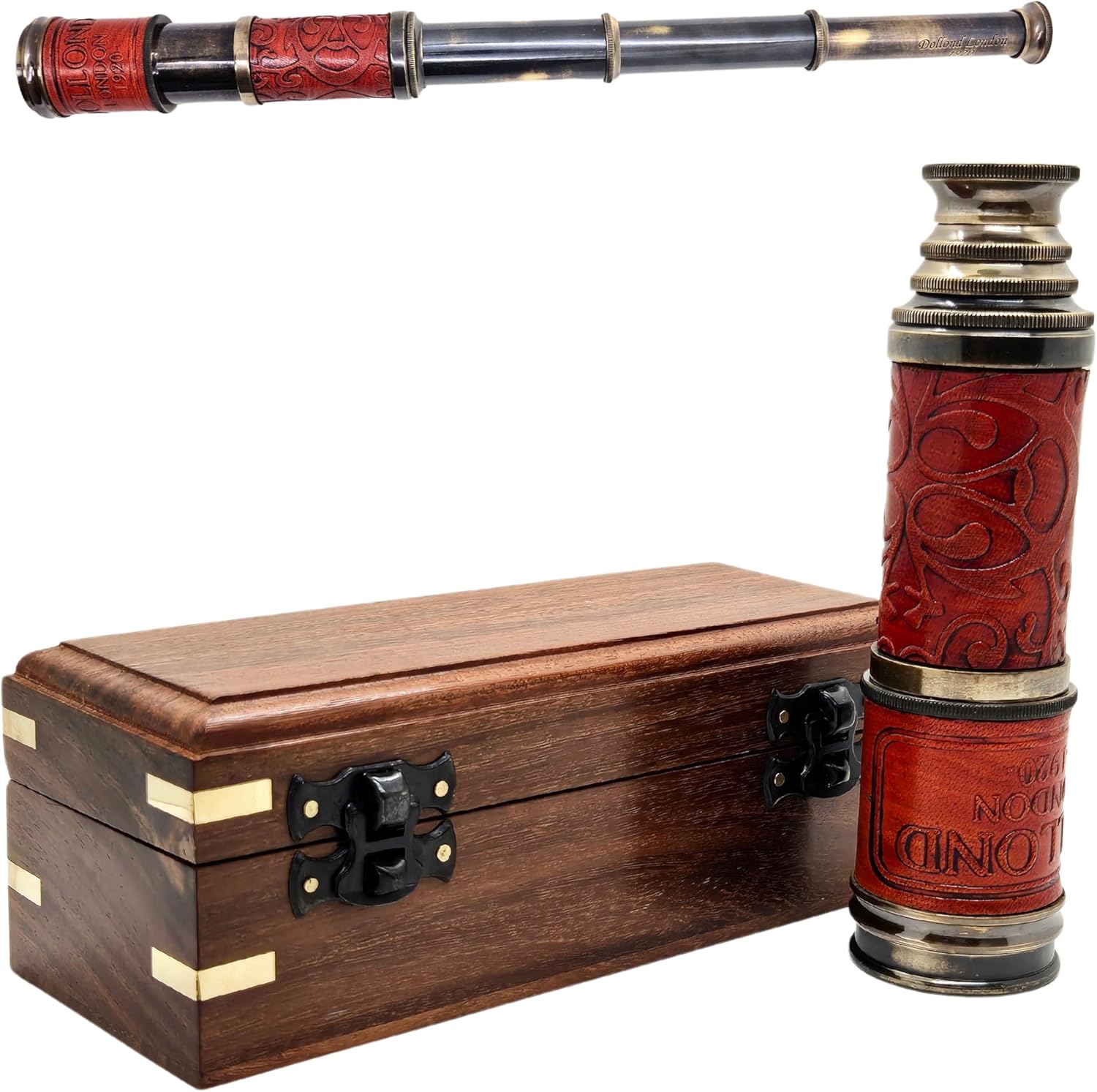 Treasure Lords Nautical Pirate Brass Telescope 15-Inch