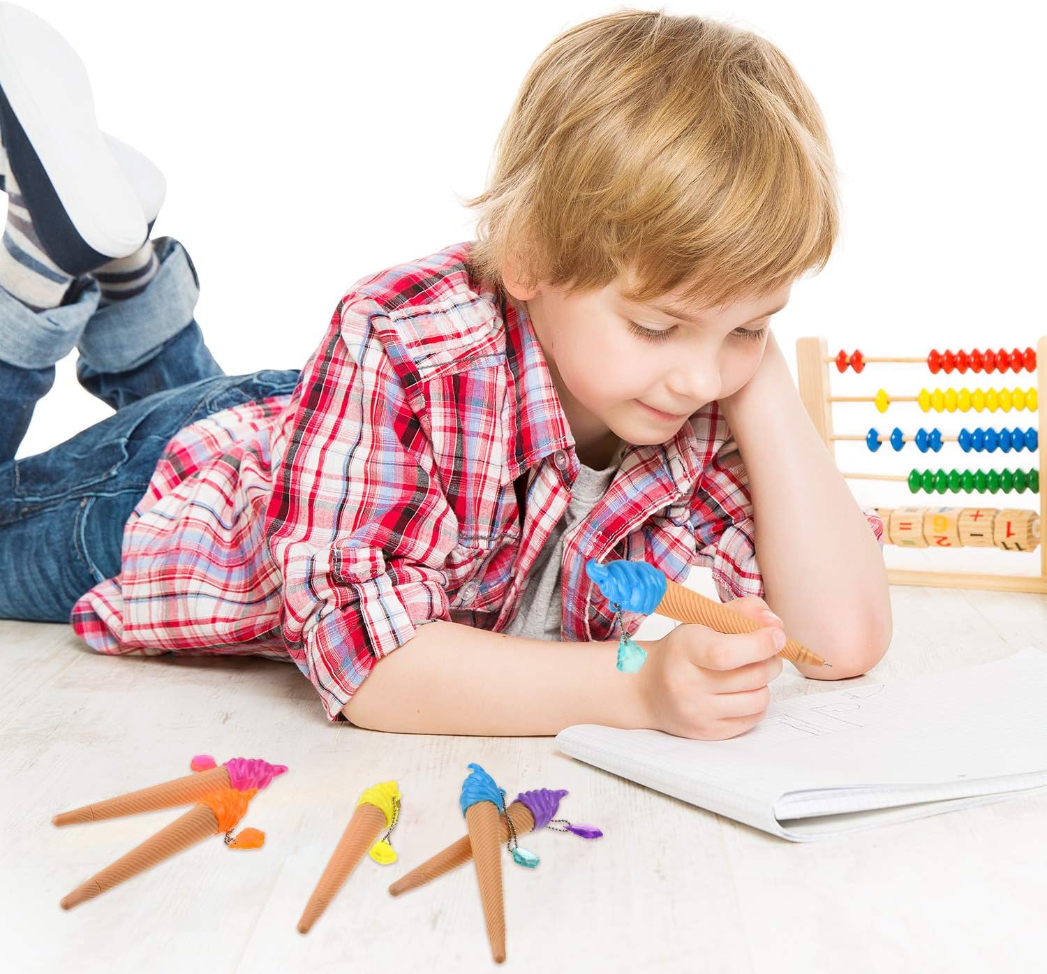 12 Piece Ice Cream Shape Writing Pens for Kids
