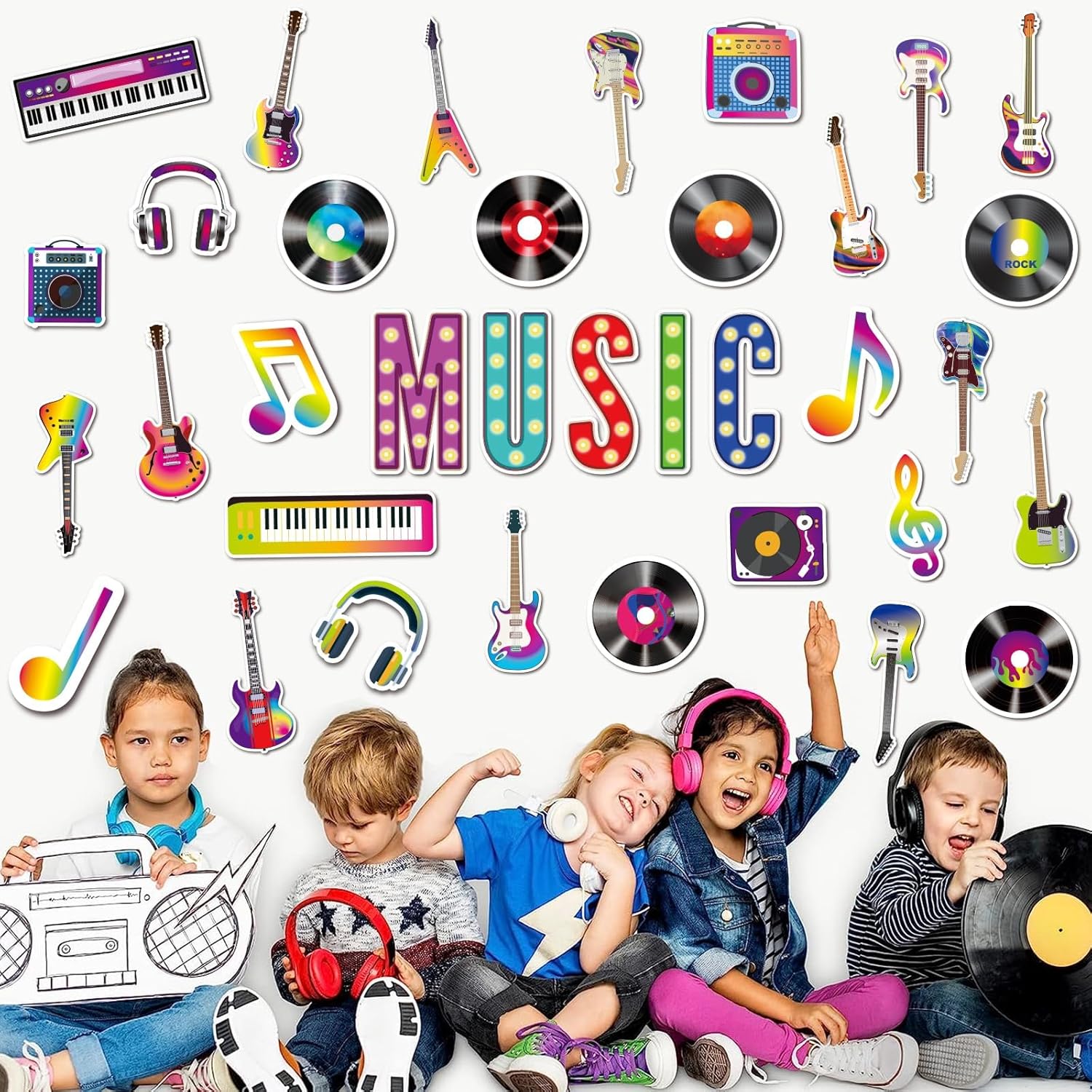 Music Notes Cutouts for Classroom Decorations