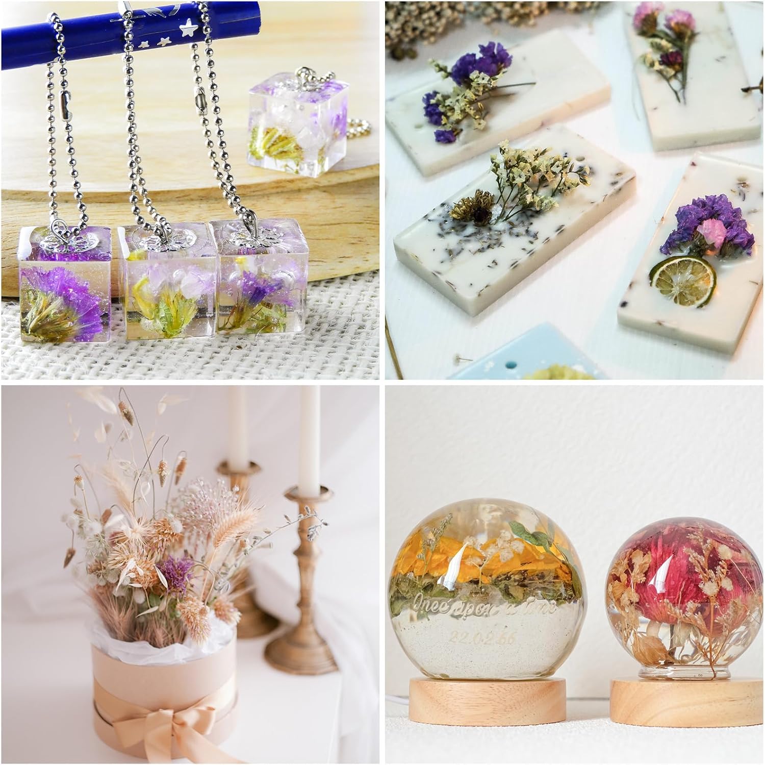 PATIKIL Pink Pressed Flowers for Craft and DIY