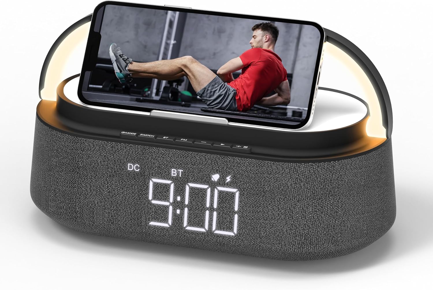 FREEFISH 6-in-1 Bluetooth Speaker with Wireless Charger and Night Light