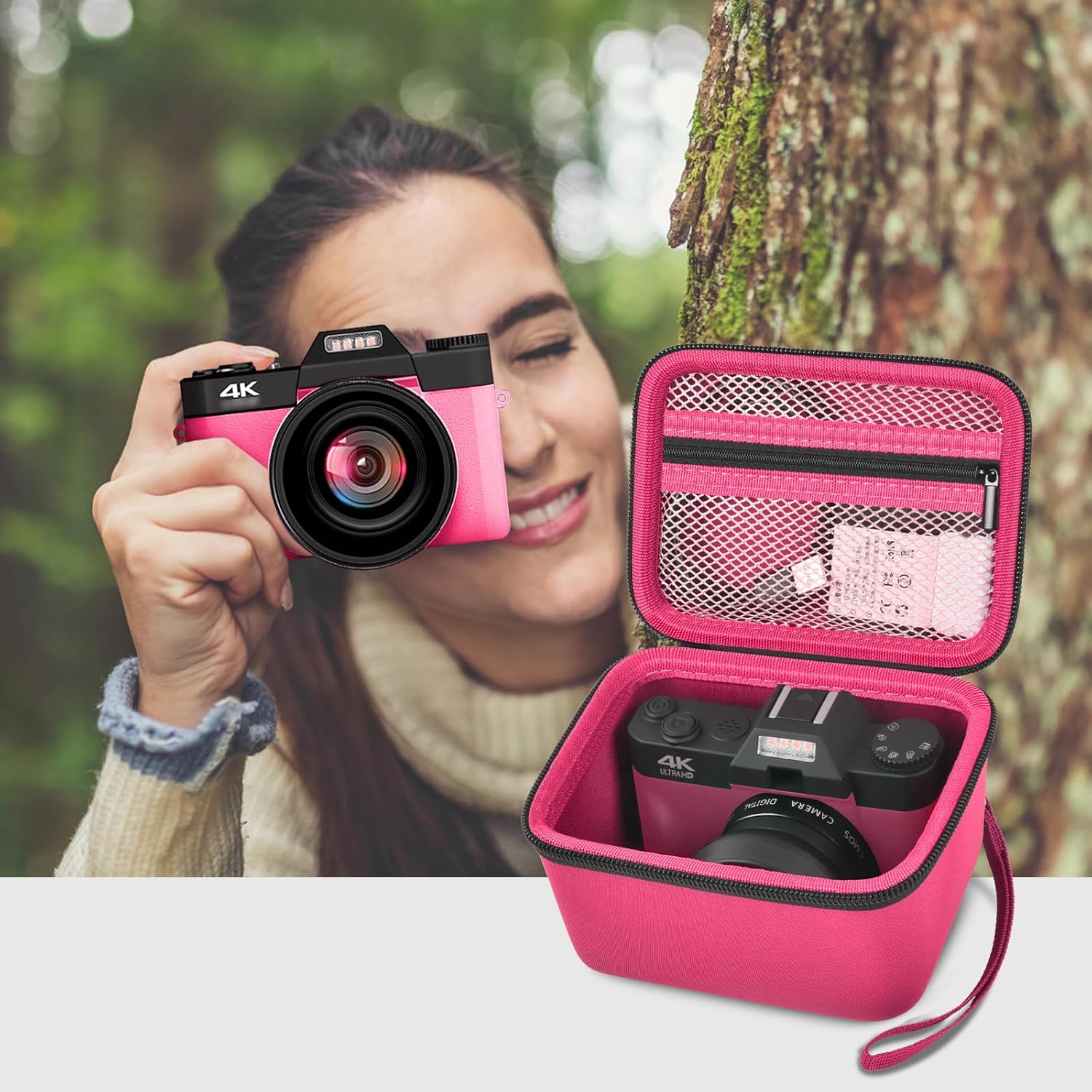 Comecase Vlogging Camera Case for 4K Digital Cameras - Red