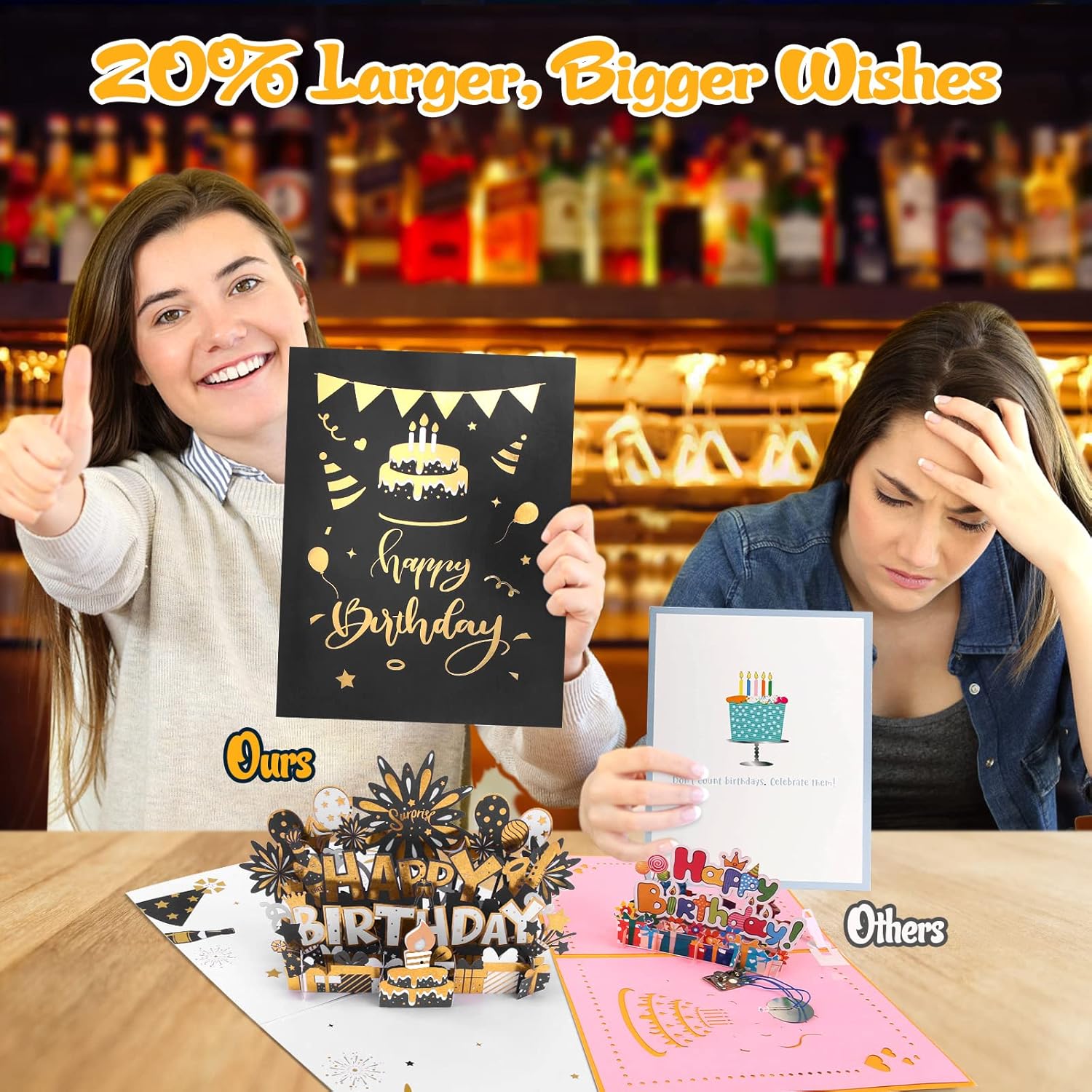 Musical Pop Up Birthday Card with LED Light and Happy Birthday Music