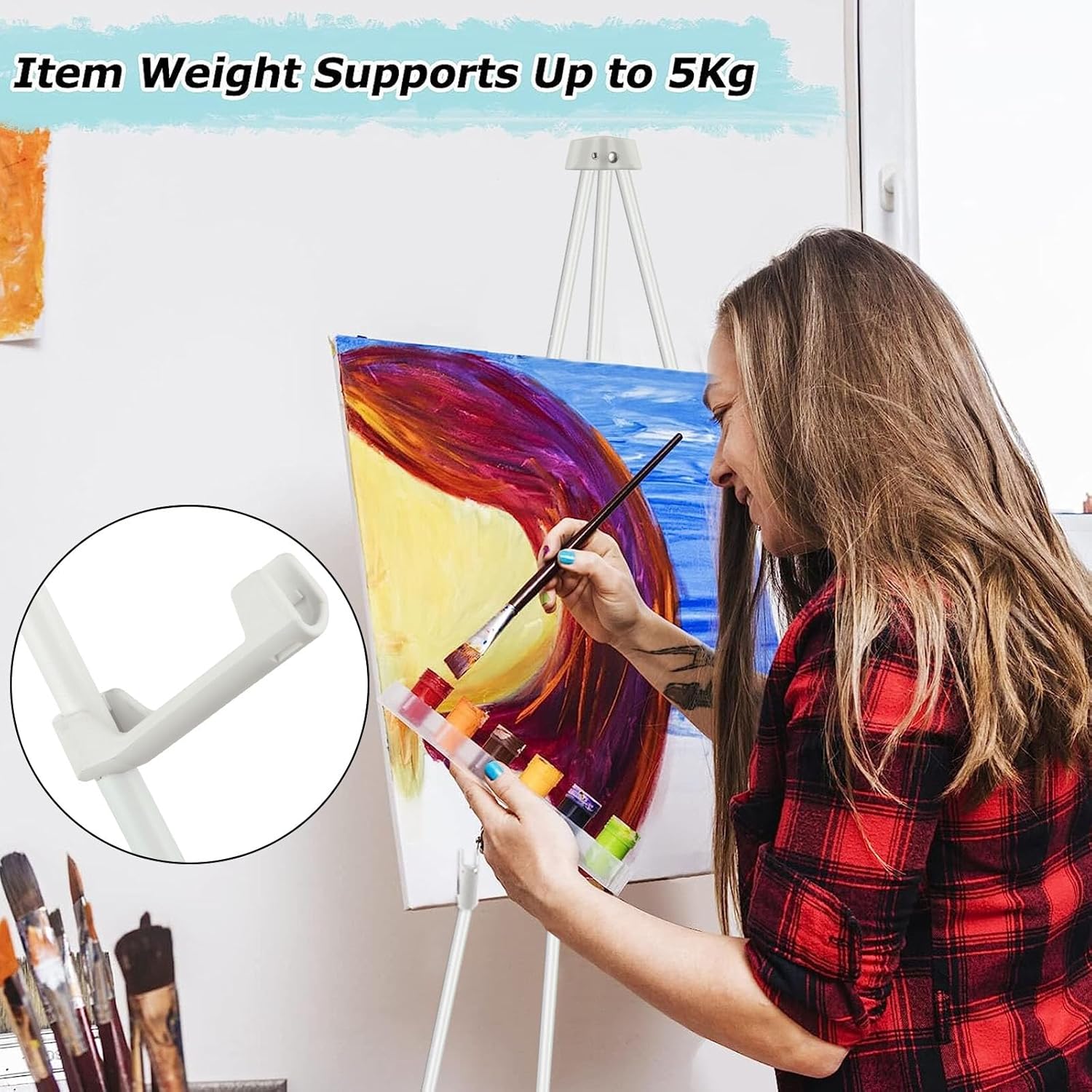 CertBuy 2 Pack White Easels for Signs and Display