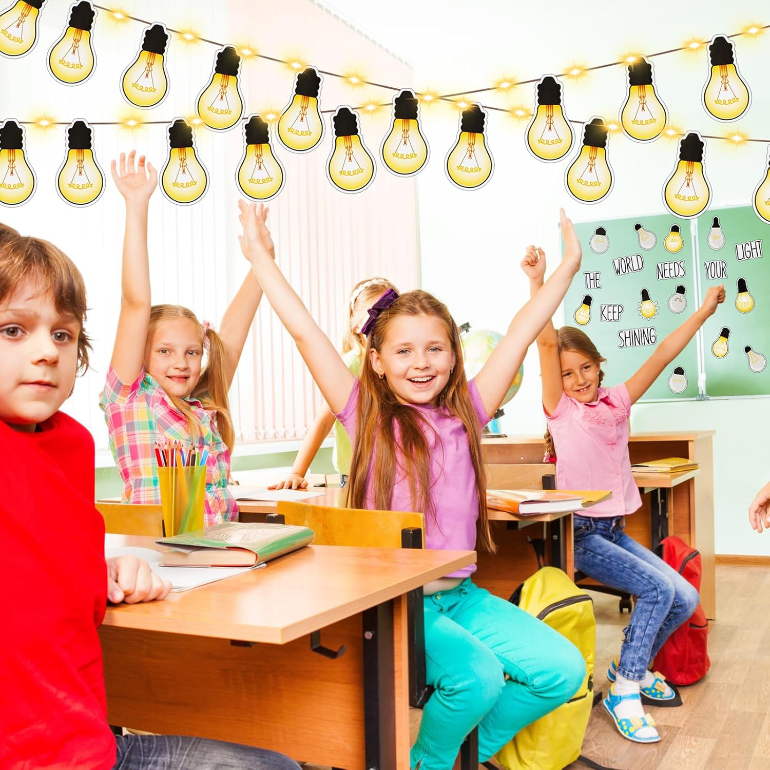 Karenhi 108 Pcs Light Bulb Bulletin Board Decor Set