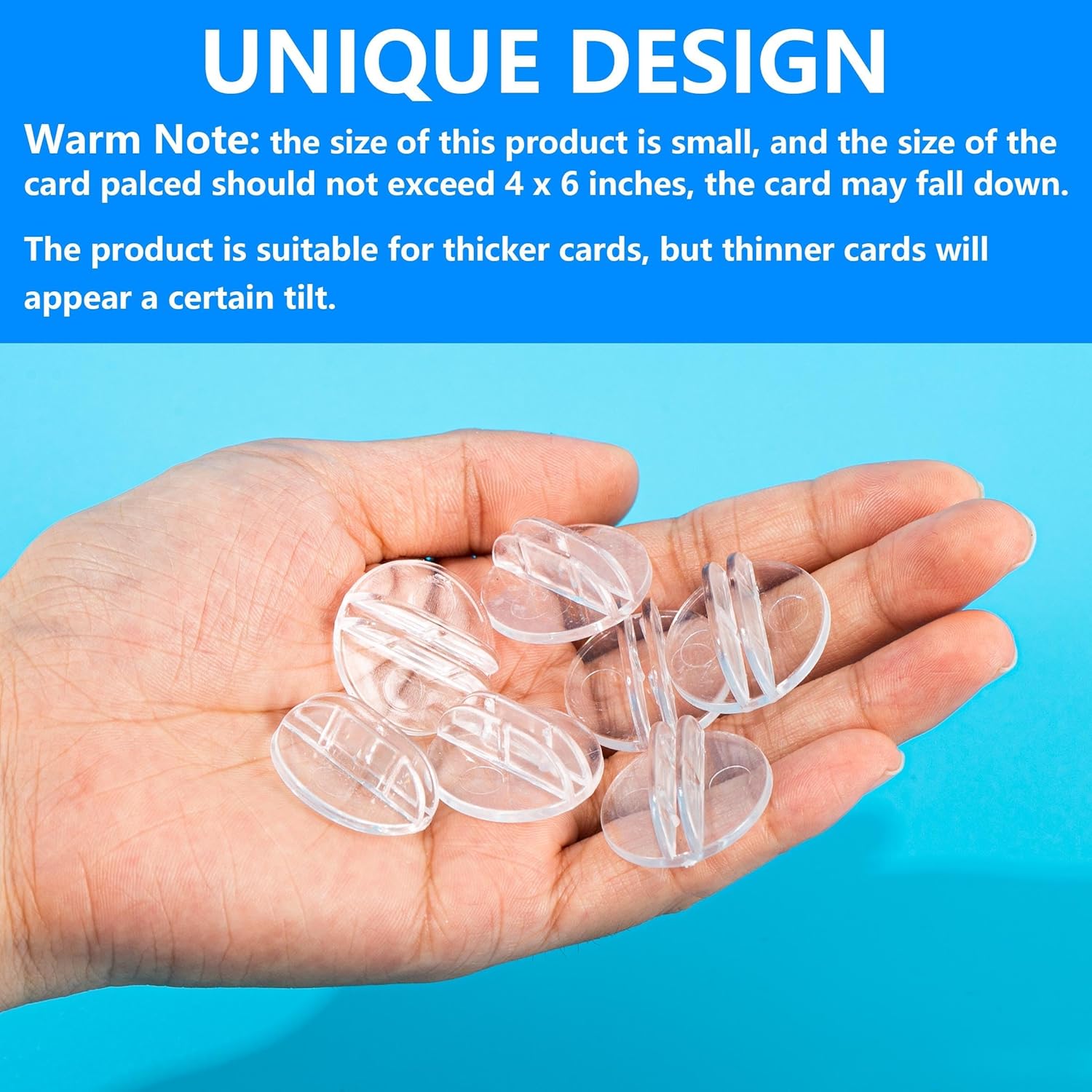 120 Pcs Transparent Plastic Card Holders