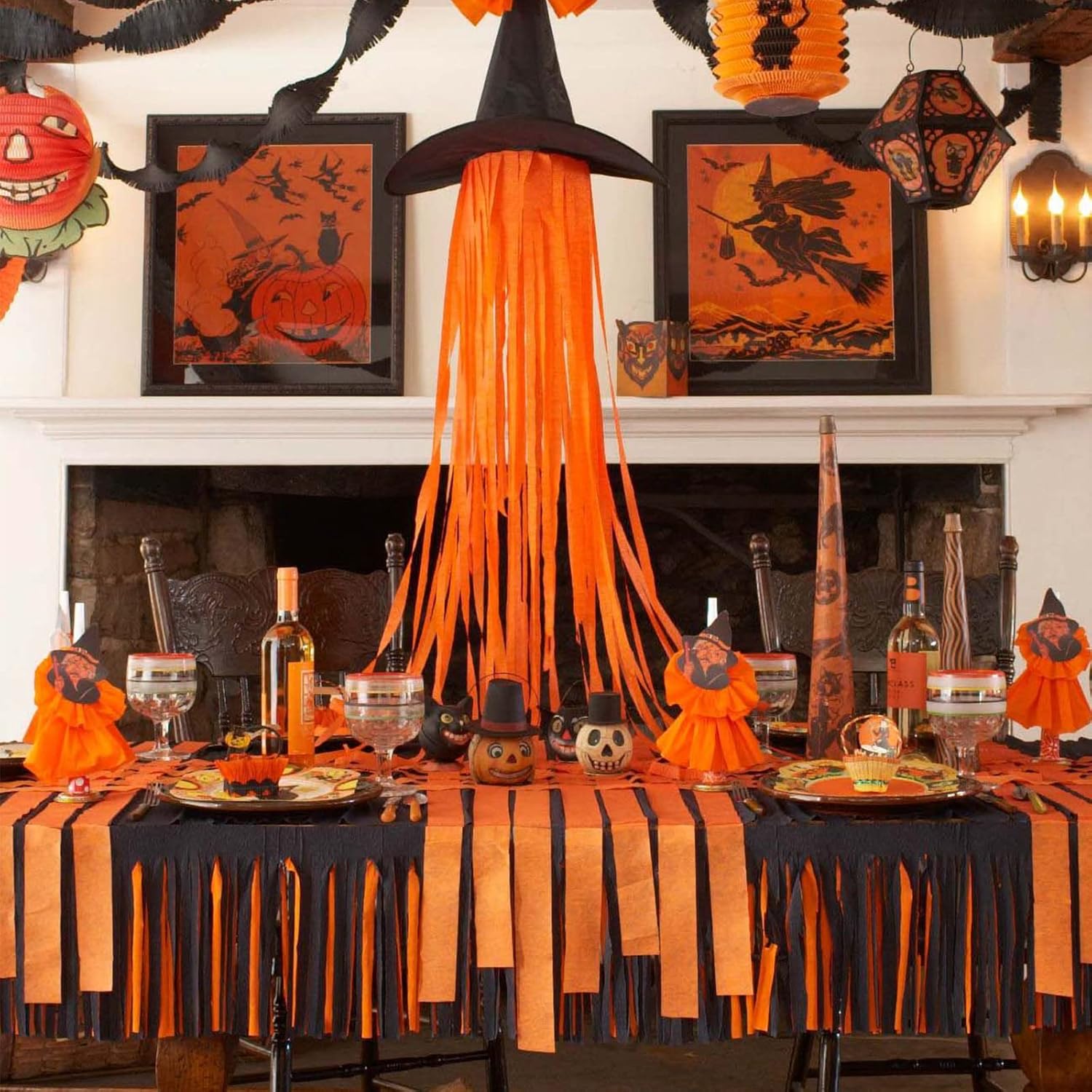 PartyWoo Crepe Paper Streamers 6 Rolls Halloween Decor