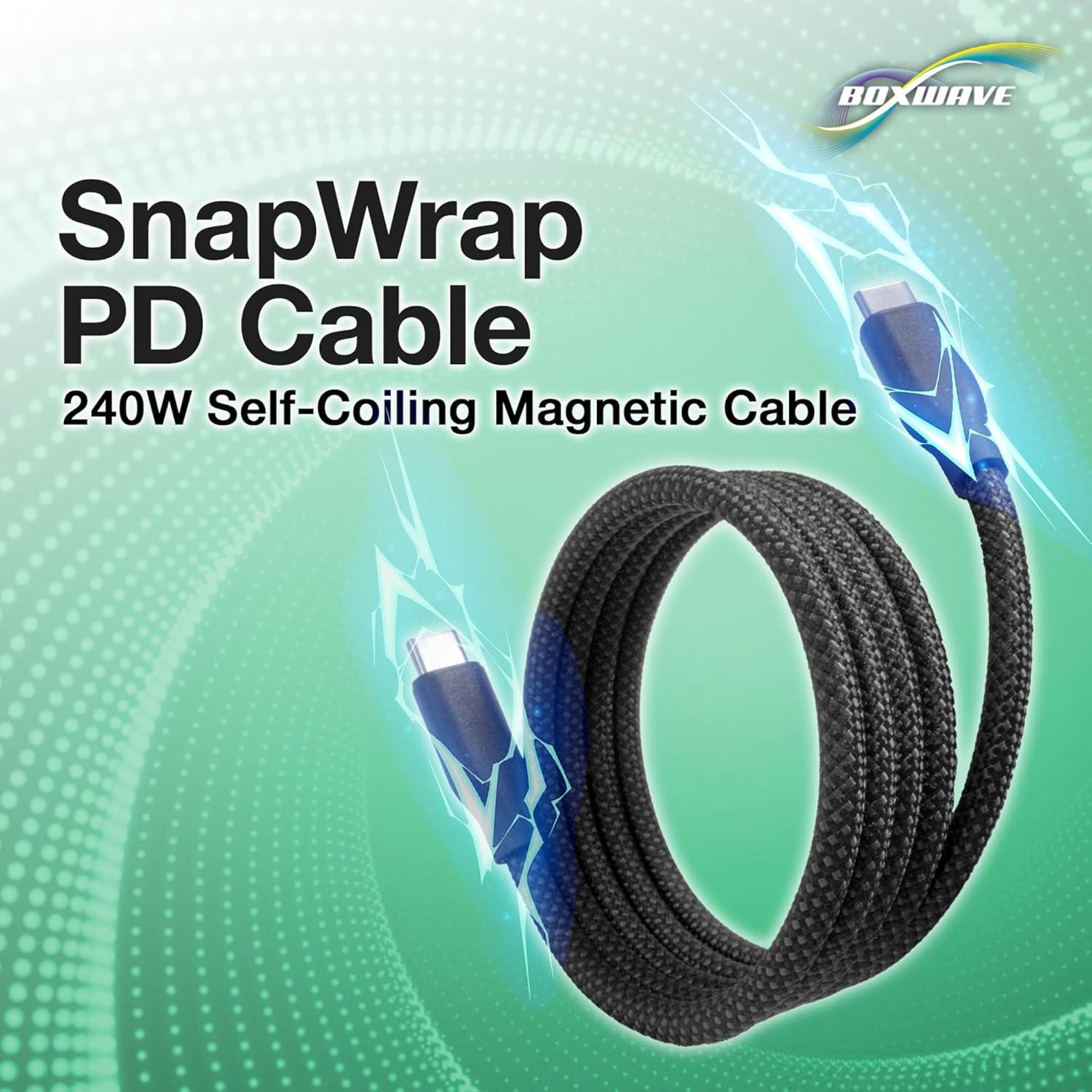 BoxWave Cable USB-C to USB-C 3ft SnapWrap for OnLyee CR1024