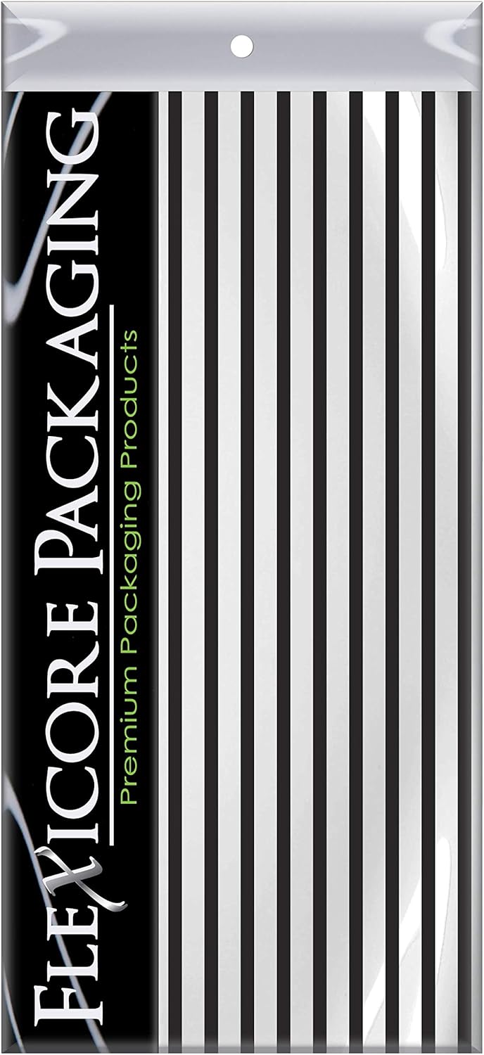 Flexicore Packaging Black Pin Stripe Tissue Paper 10 Sheets