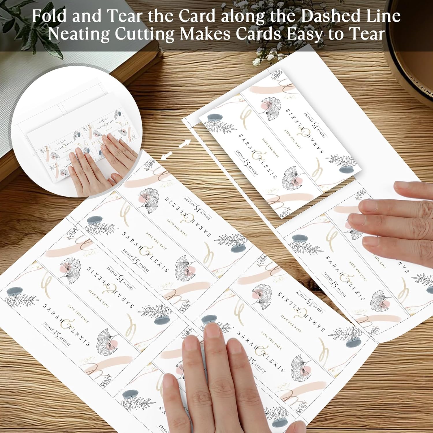 MaxGear 240Pcs Matte White Tent Cards for Table Settings