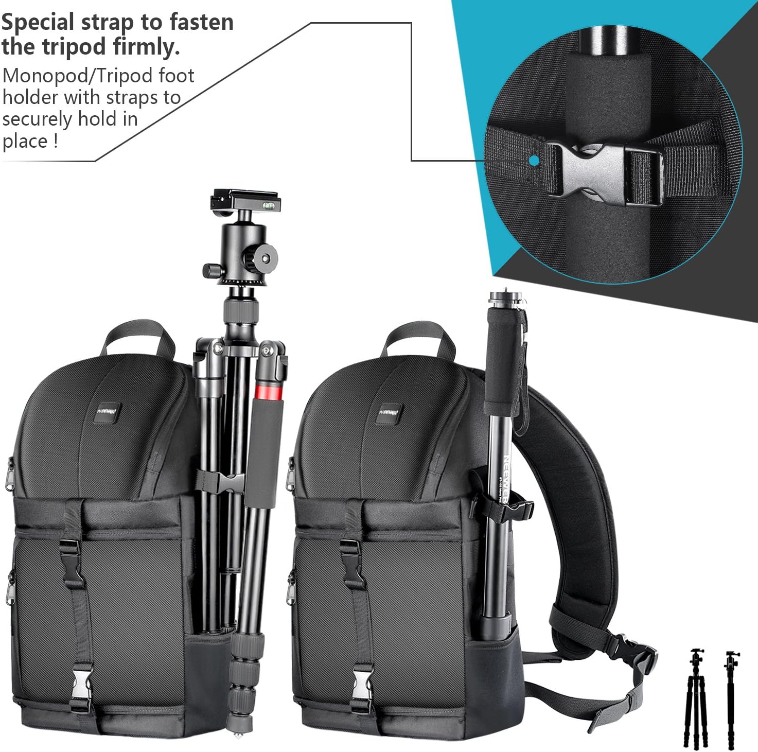 Neewer Professional DSLR Camera Case Sling Backpack with Waterproof Interior