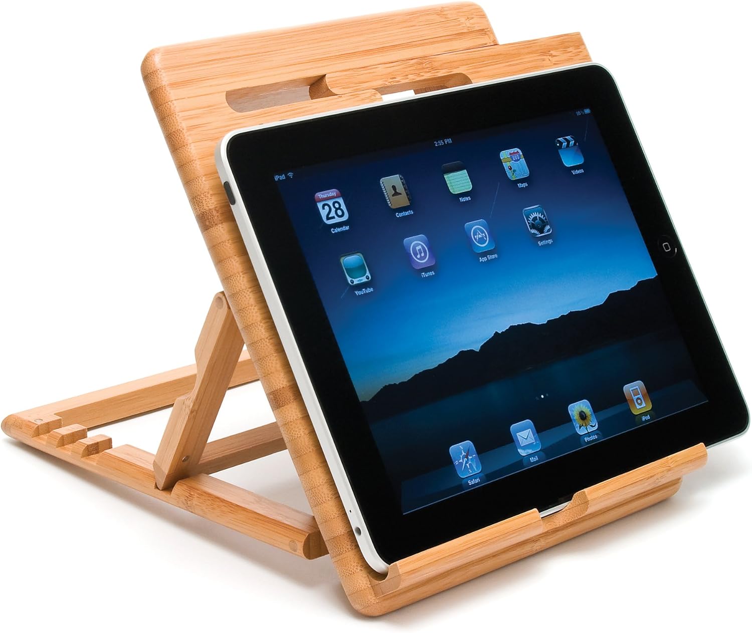 Lipper International Bamboo Wood Expandable Tablet Stand