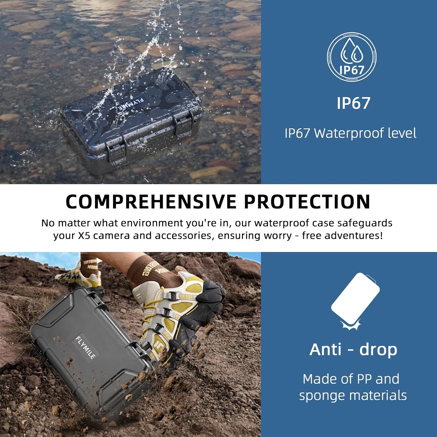 Flymile X5 Portable Waterproof Camera Case