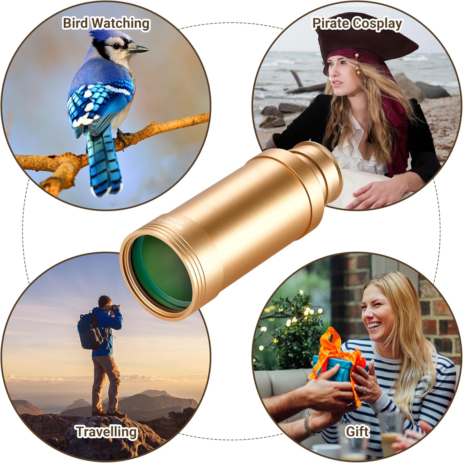 ESSLNB Pirate Monocular Telescope 10x50