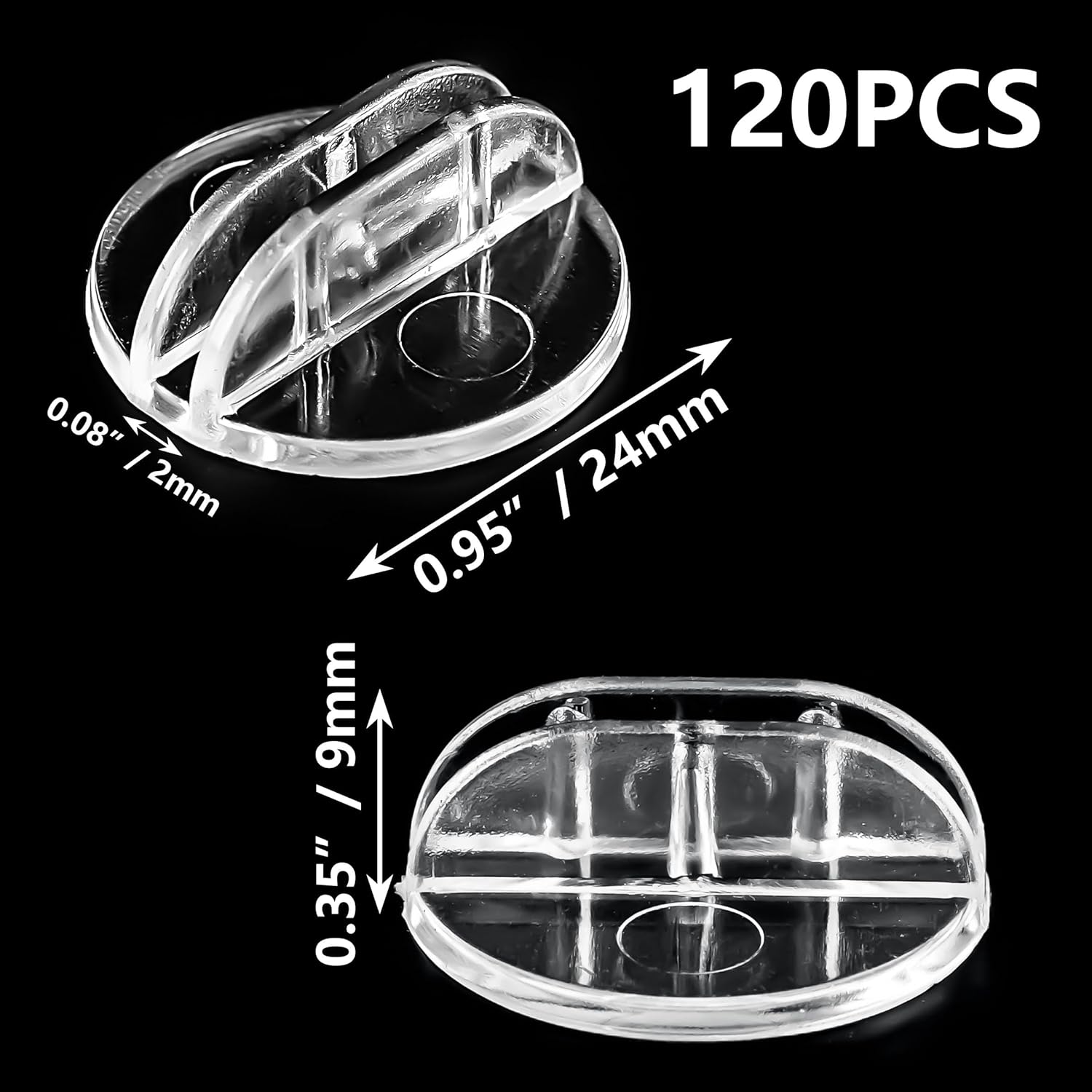 120 Pcs Transparent Plastic Card Holders