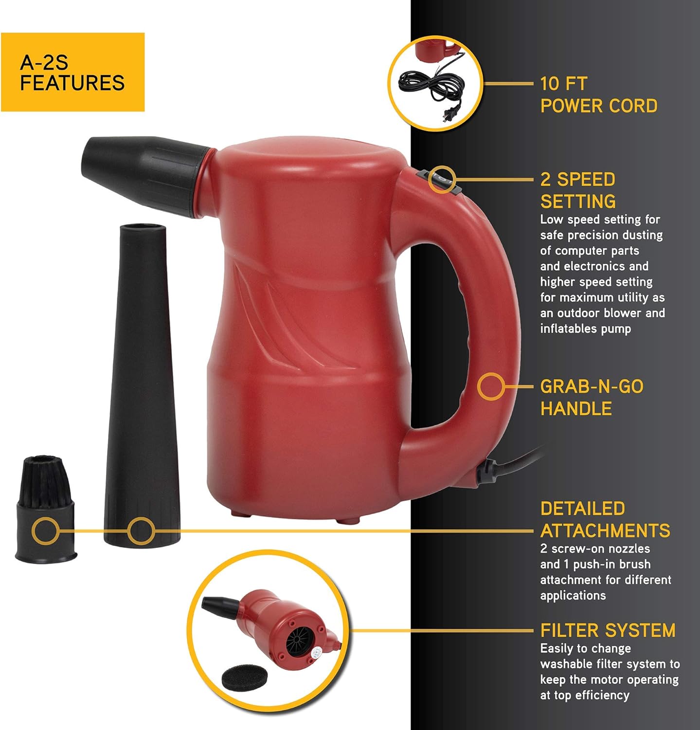 XPOWER A-2S Cyber Duster Electric Air Duster