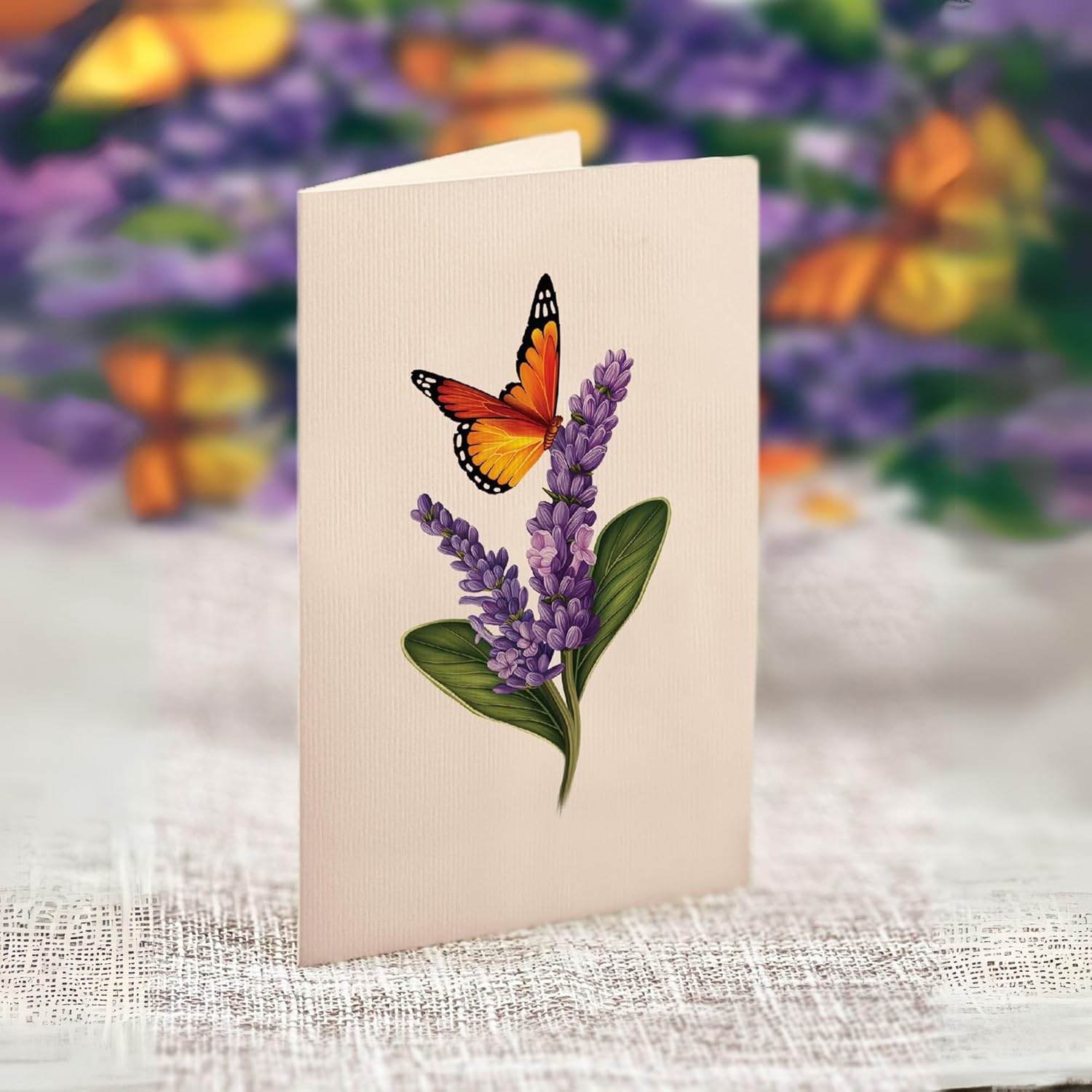 Freshcut Paper Pop Up Cards Lavender Butterflies