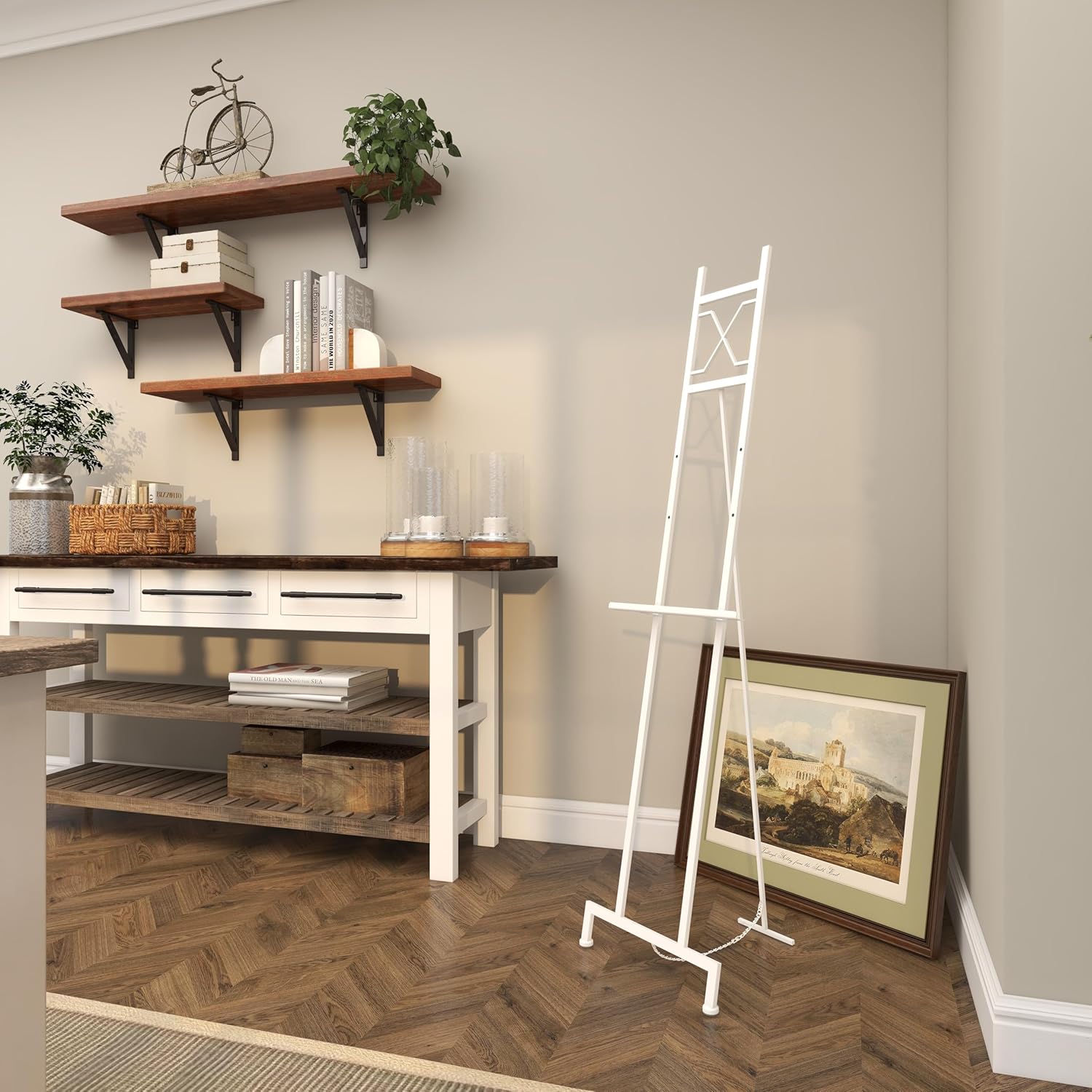 Deco 79 Tall Adjustable 3 Tier Floor Standing Easel