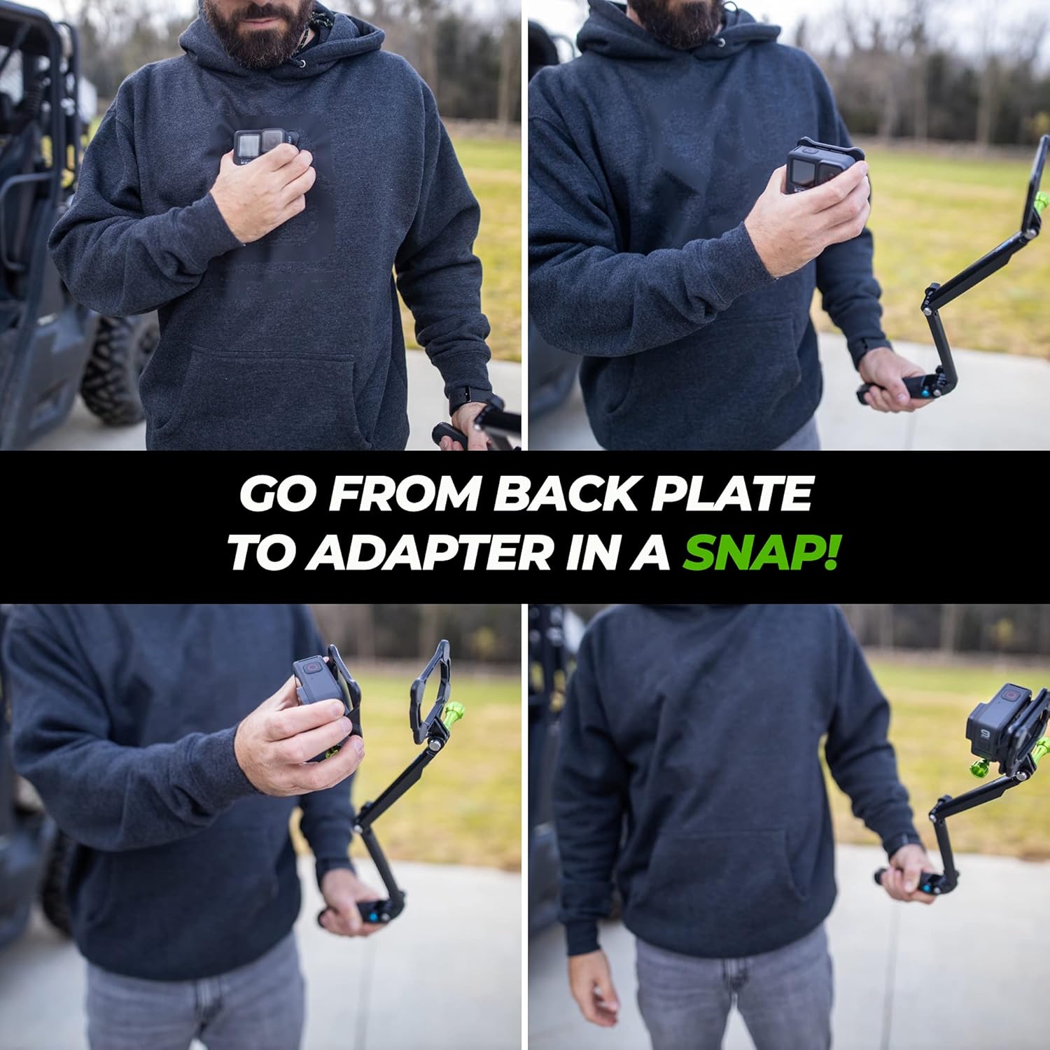 SNAP Mounts PRO Magnetic Camera Helmet Mount for GoPro