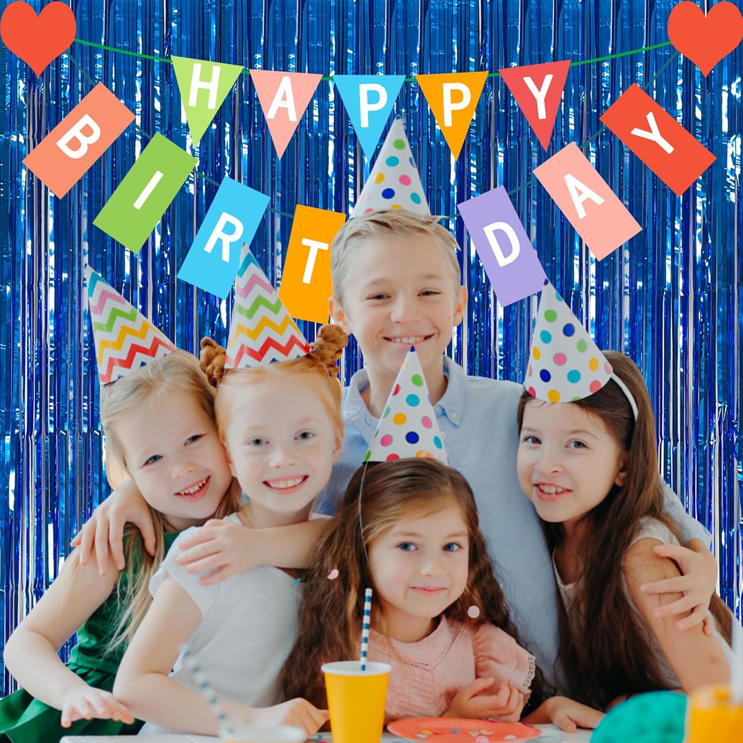 Ocean Party Blue Decor Curtain Set for Photo Booths