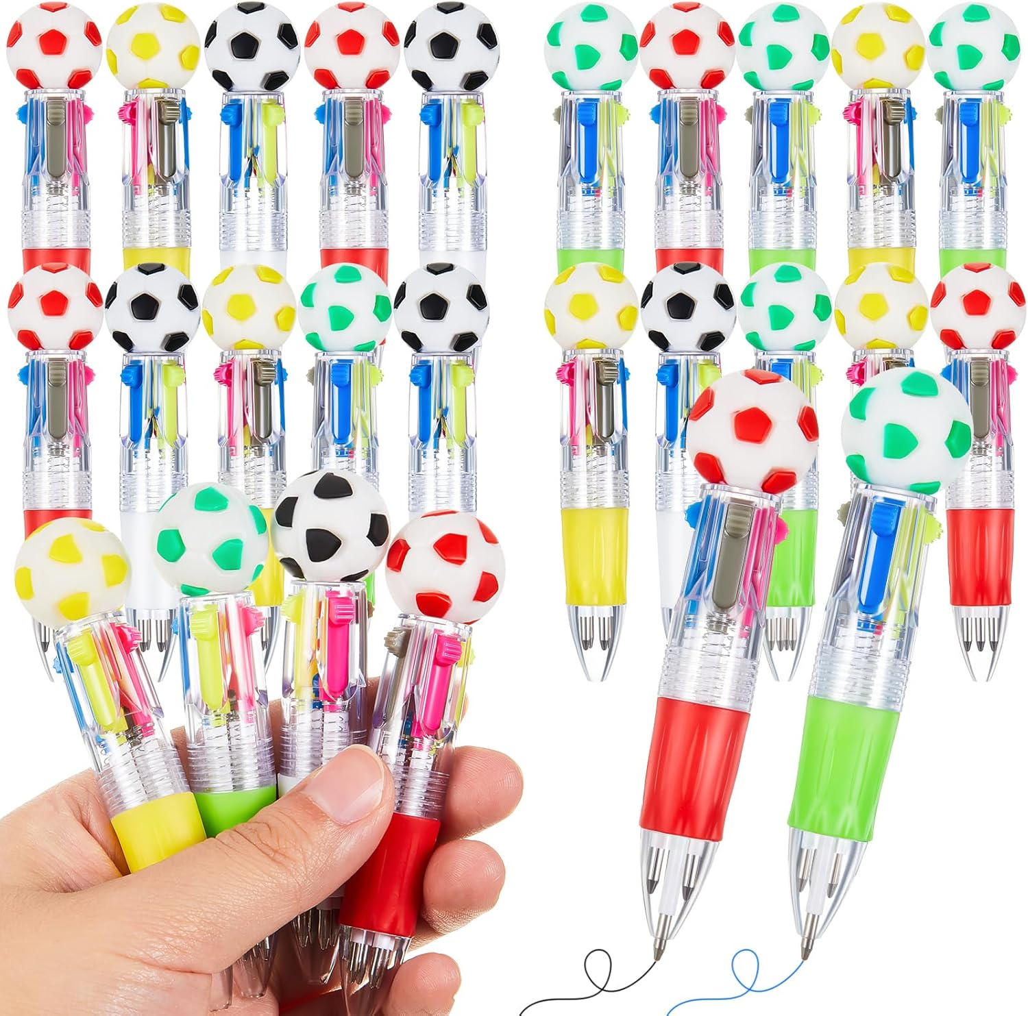Kosiz 24 Pack Soccer Themed Multicolor Pens
