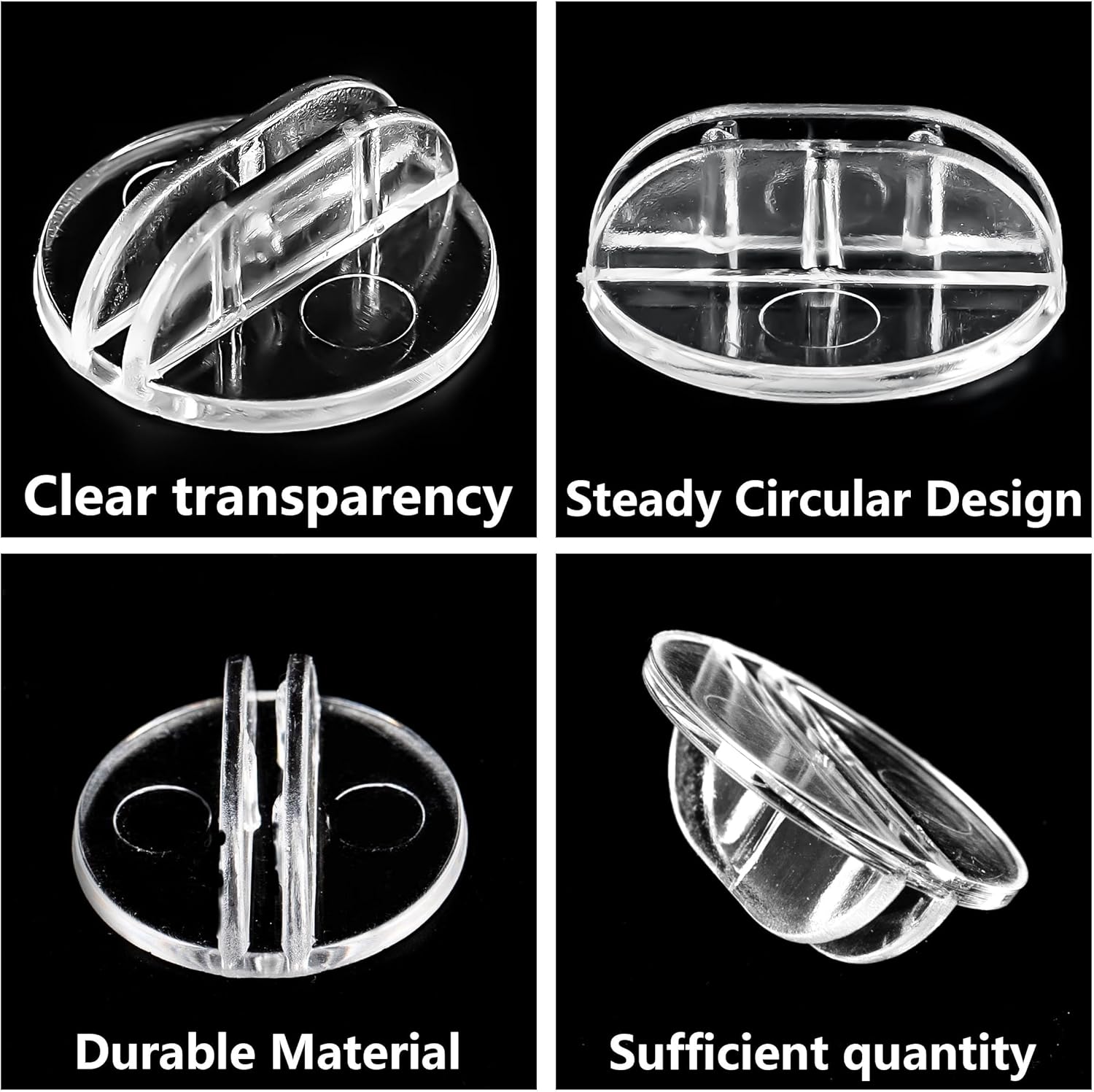 120 Pcs Transparent Plastic Card Holders