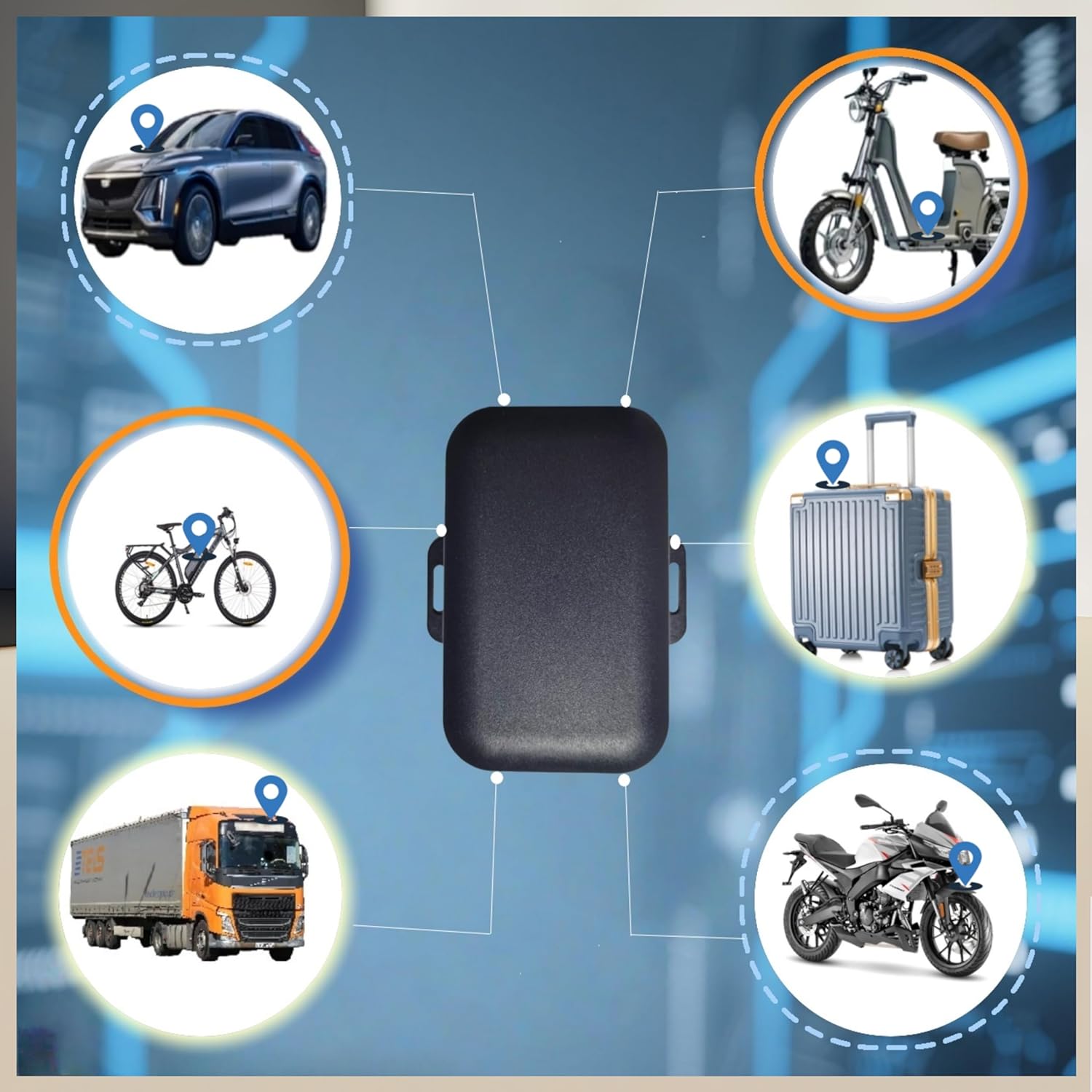 10 Year Long Life Battery Item Finder Tracker for Vehicles and Luggage