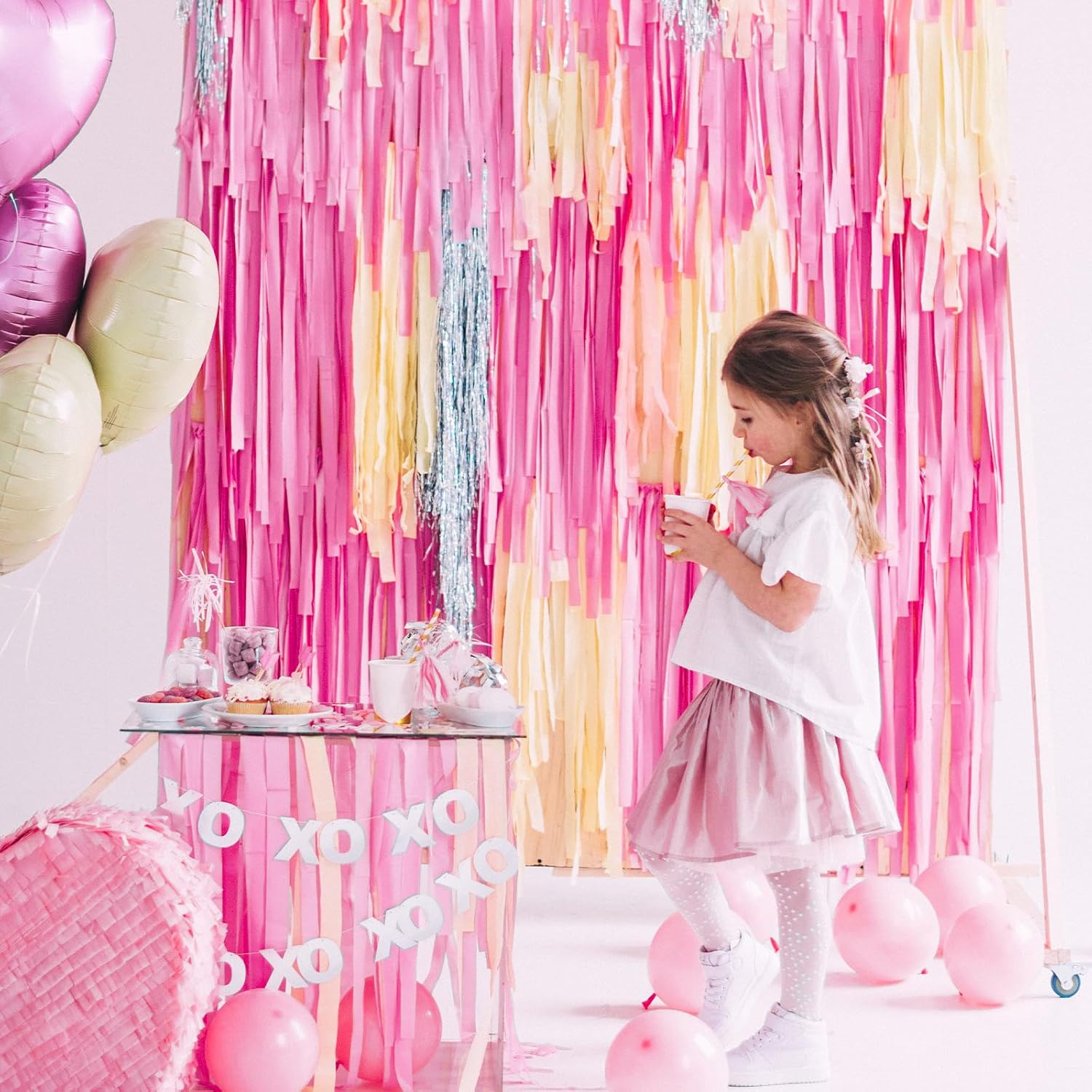 PartyWoo Extra Large Crepe Paper Streamers 3 Rolls 393ft