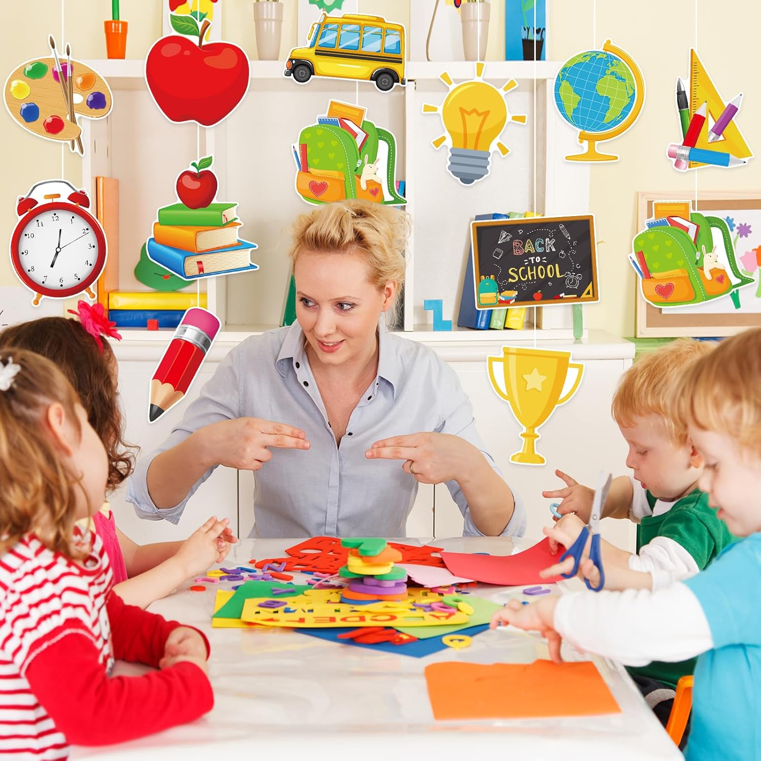 48Pcs Back to School Cutouts for Bulletin Boards