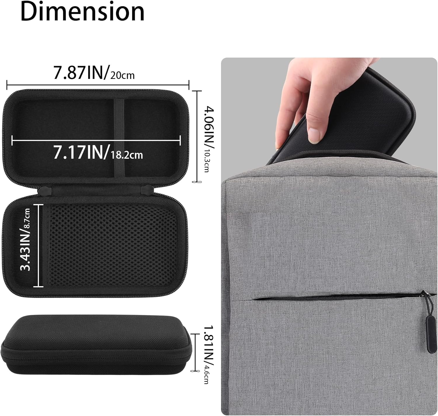 co2CREA Hard Case for Casio fx-9750GIII Graphing Calculators - Black
