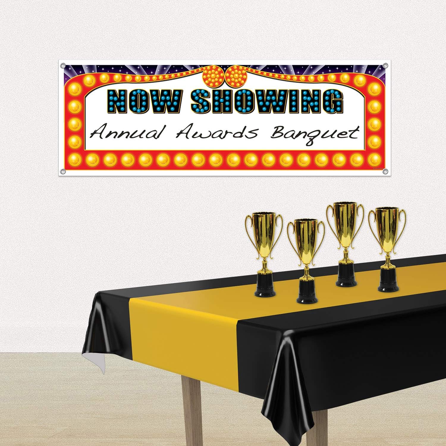 Now Showing Blank Sign Banner for Parties 1 Count