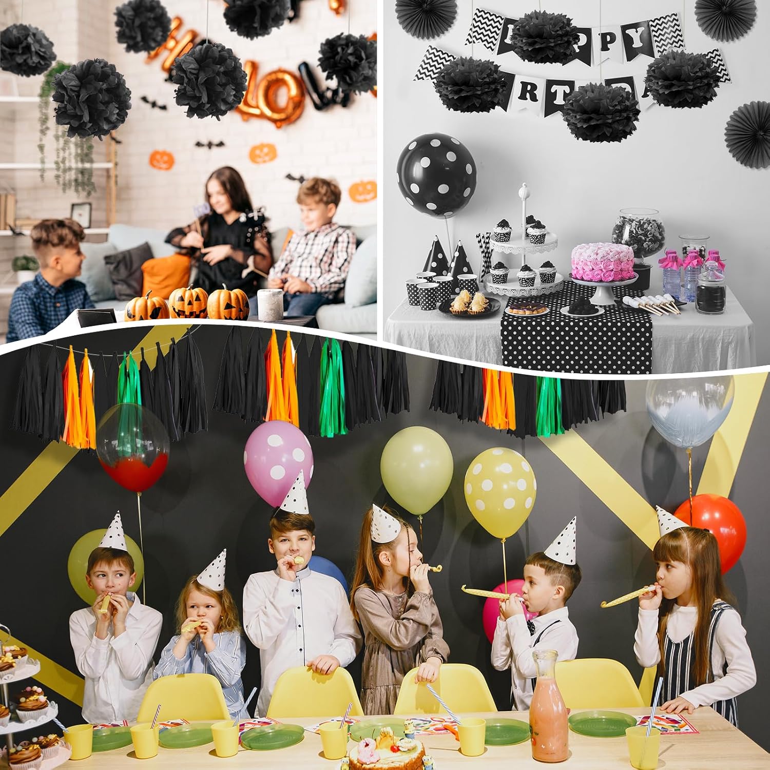 Naler Black Tissue Paper 60 Sheets 14x20 Inch for Art Crafts