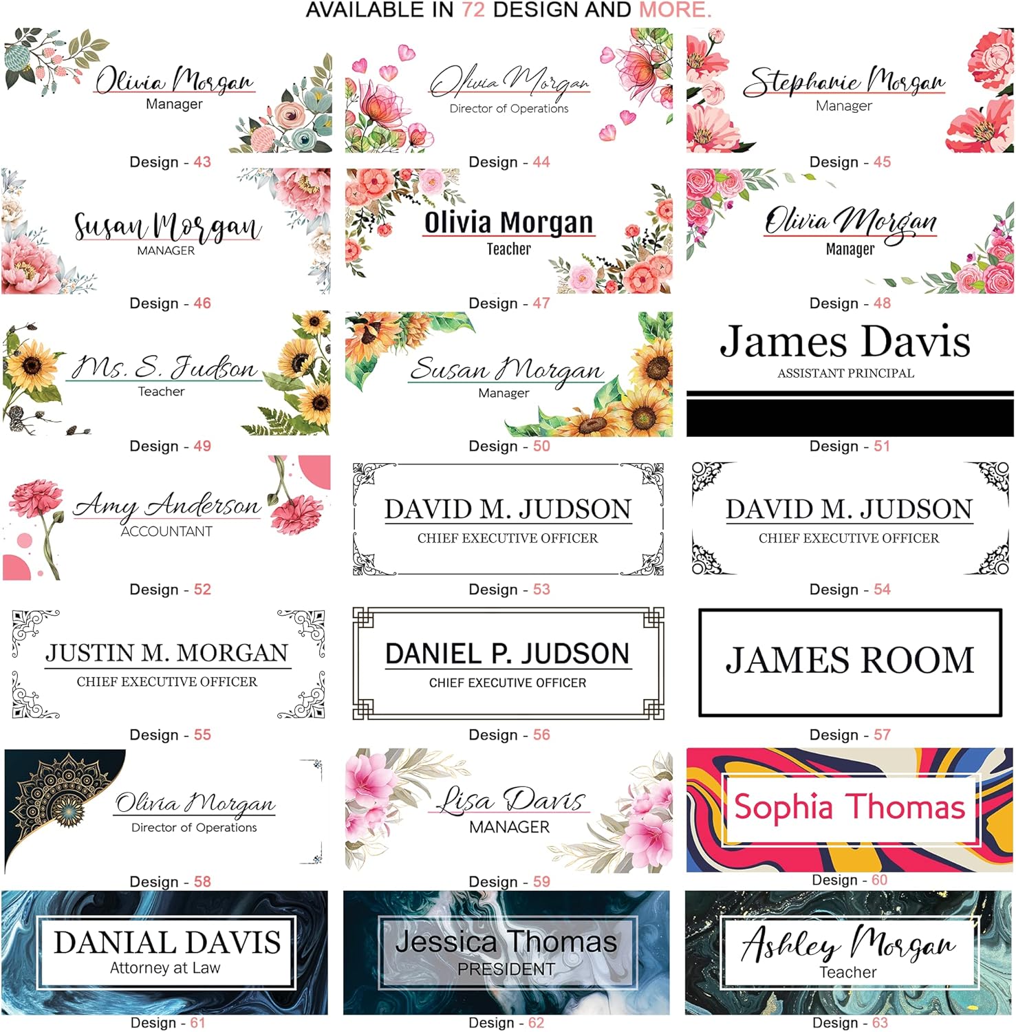 Personalized Desk Name Plate Custom Acrylic Sign